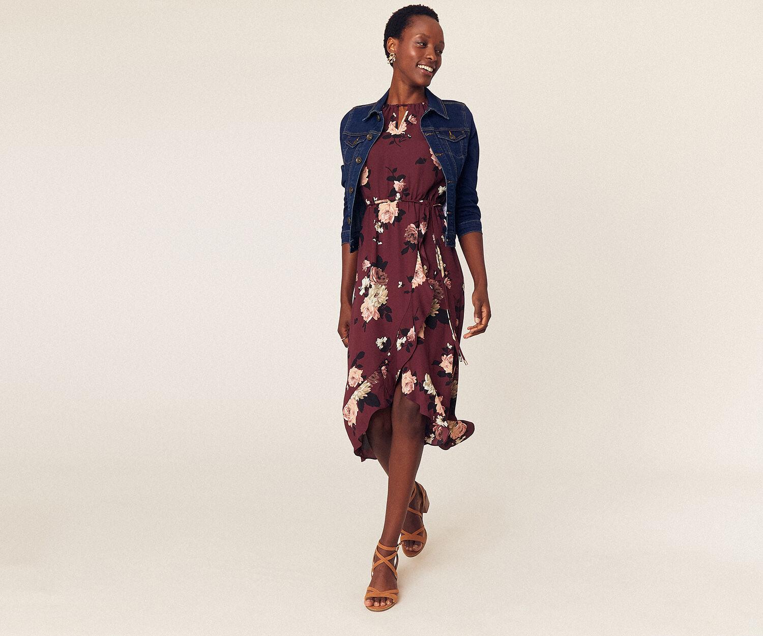 oasis wild rose dress