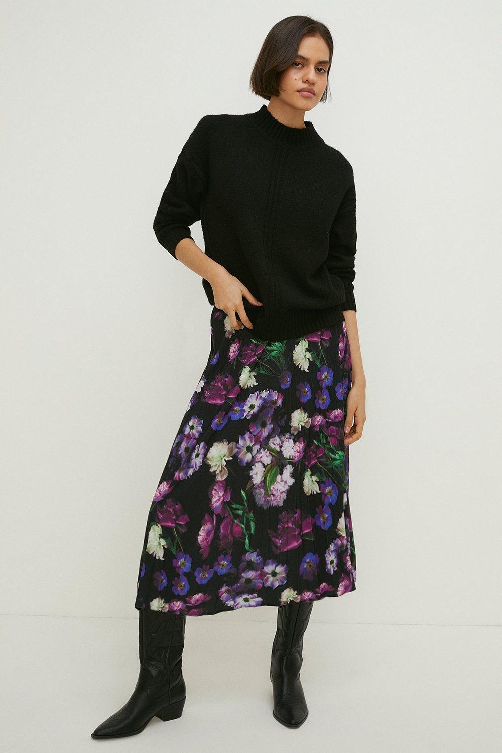 Pleated midi skirt outlet oasis