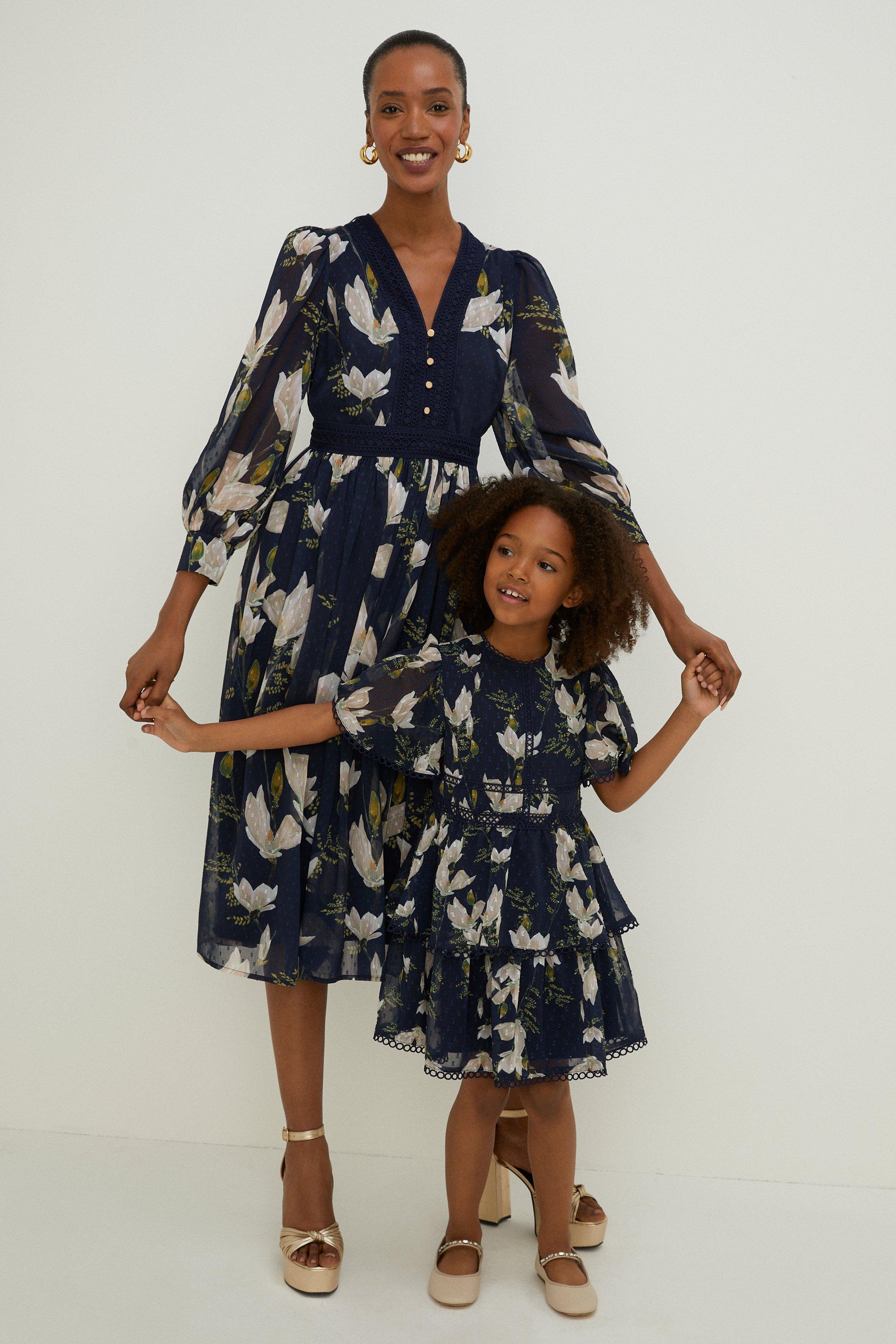 Wallis blue magnolia tiered dress sale