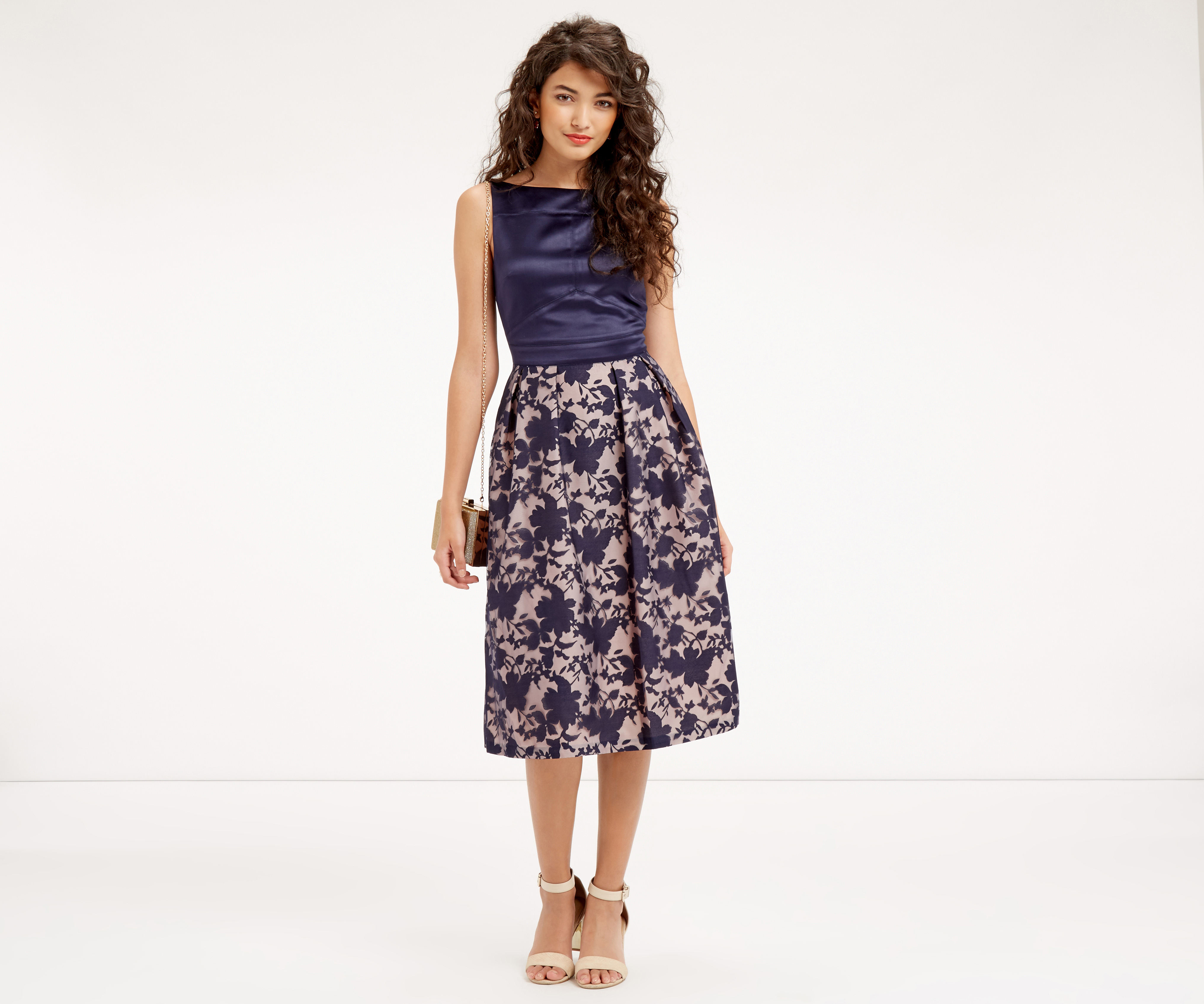oasis organza midi dress