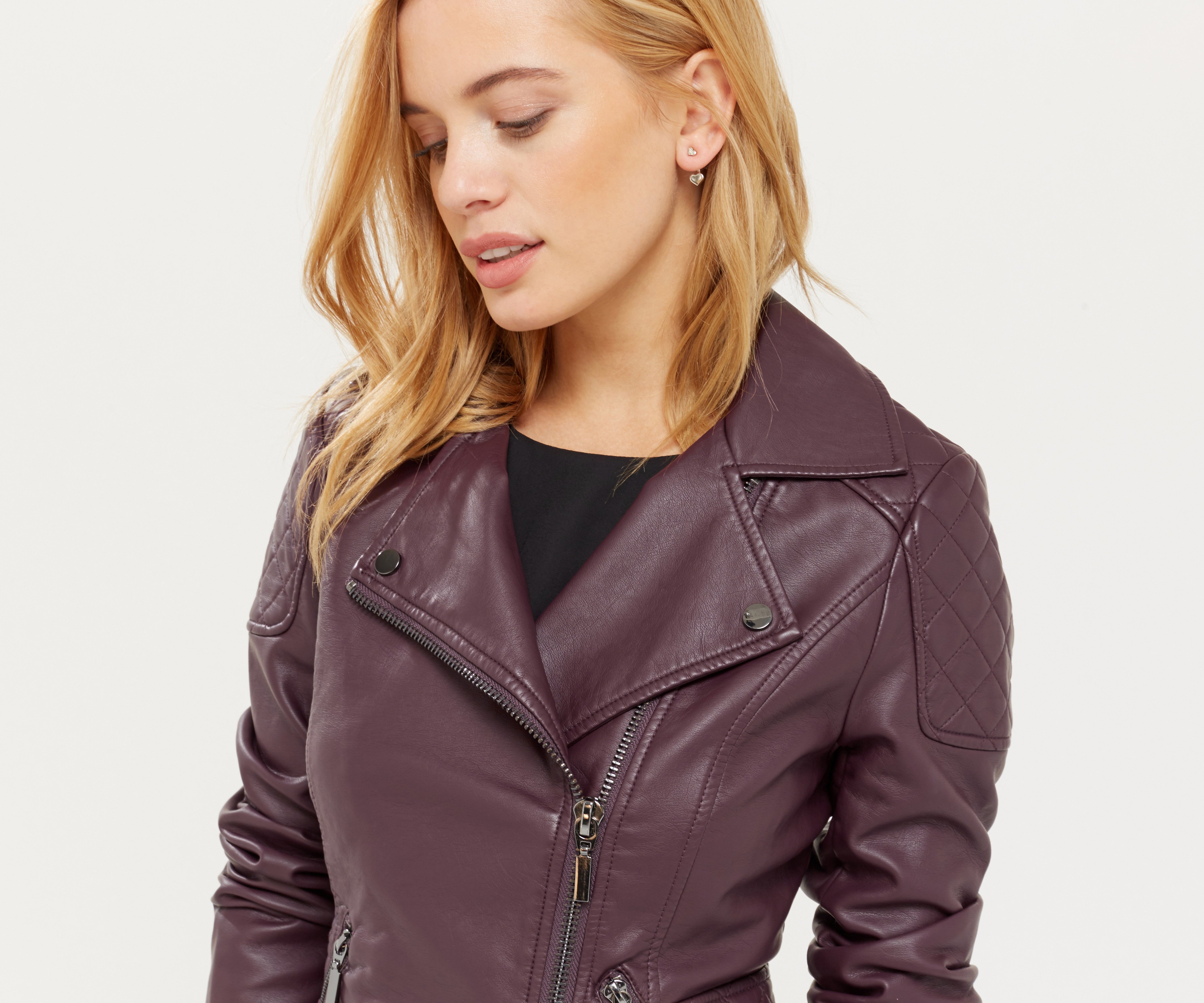 Lyst Oasis Petite Faux Leather Biker Gallery
