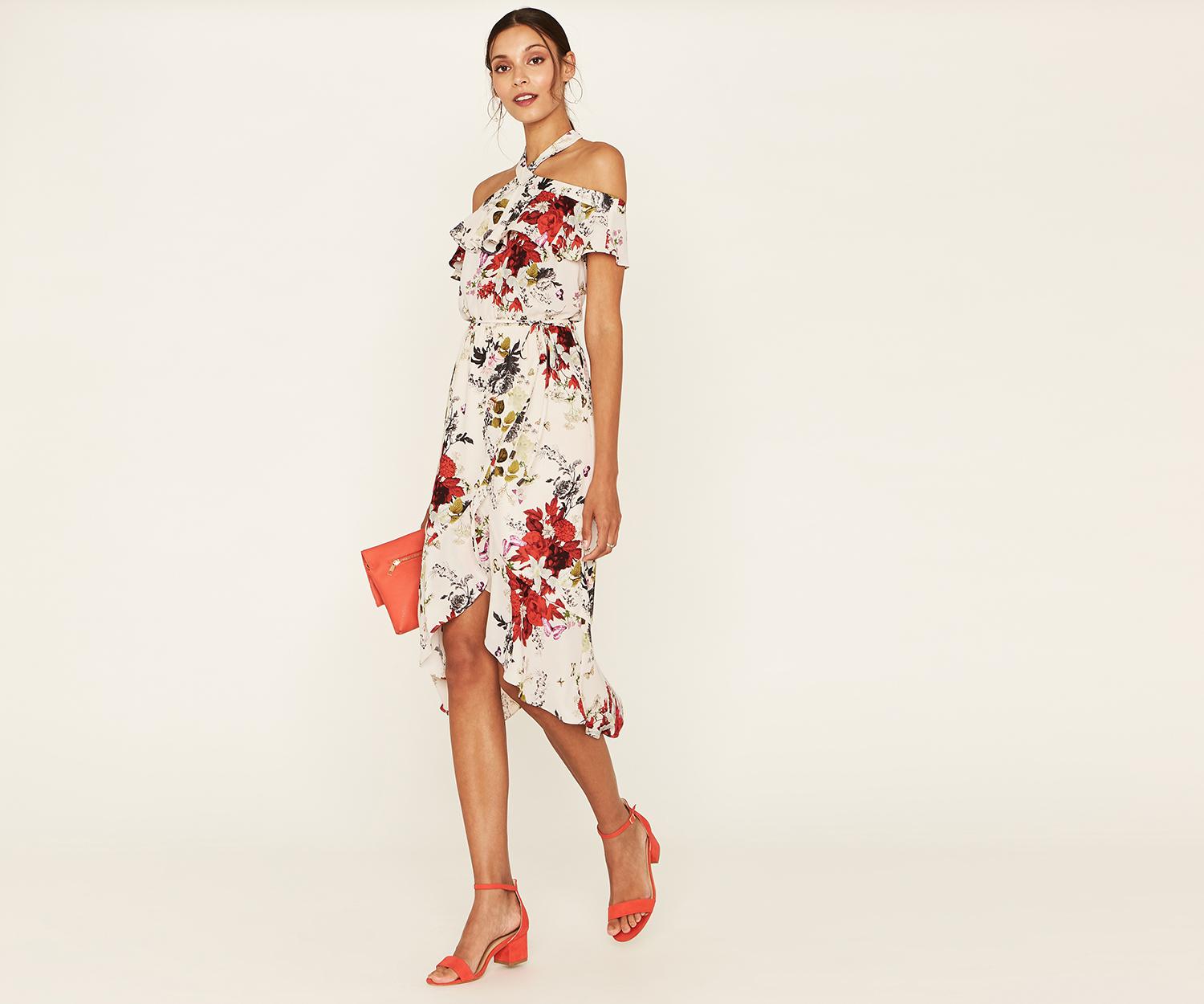 oasis bloom bardot dress
