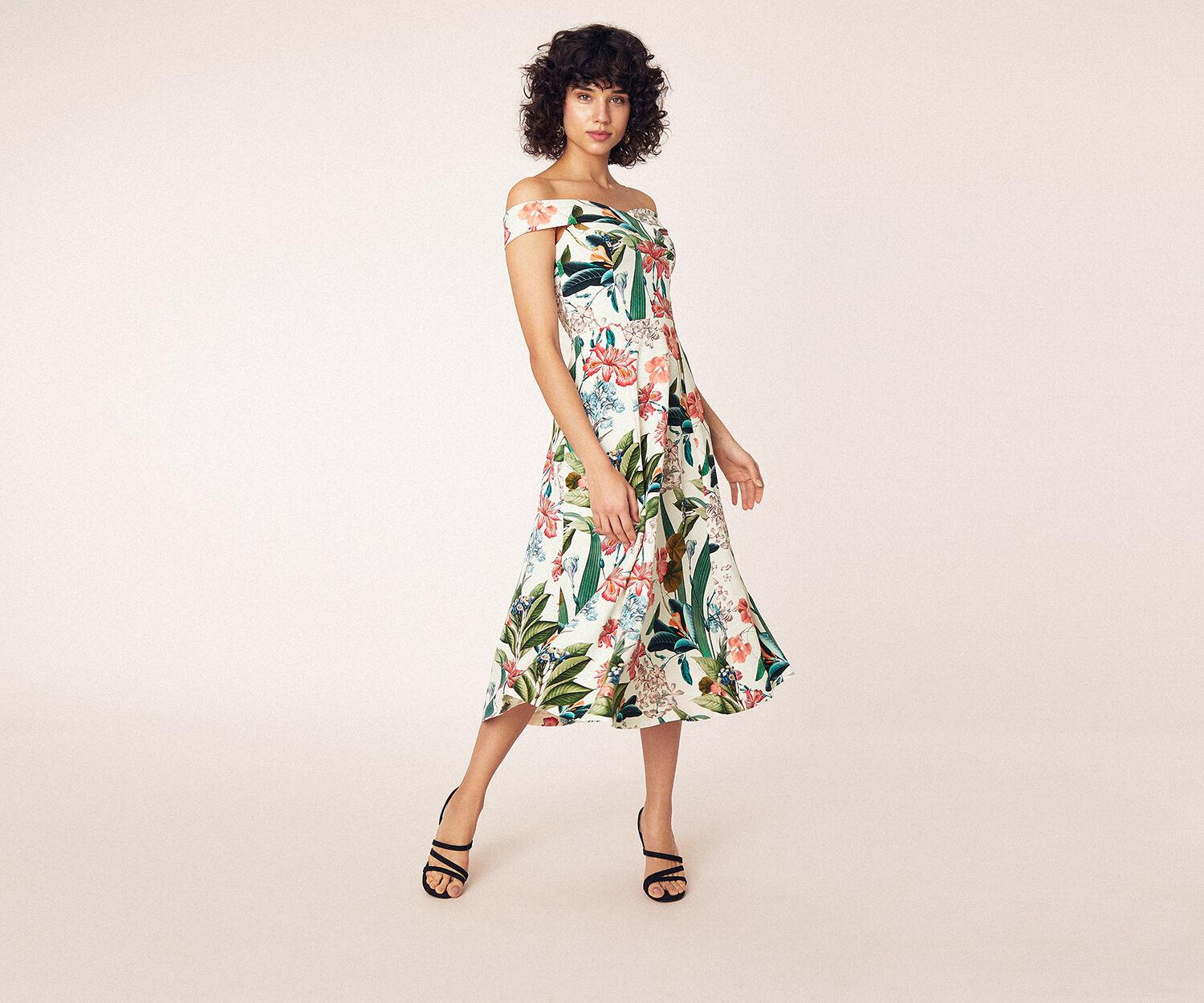 freida animal midi dress