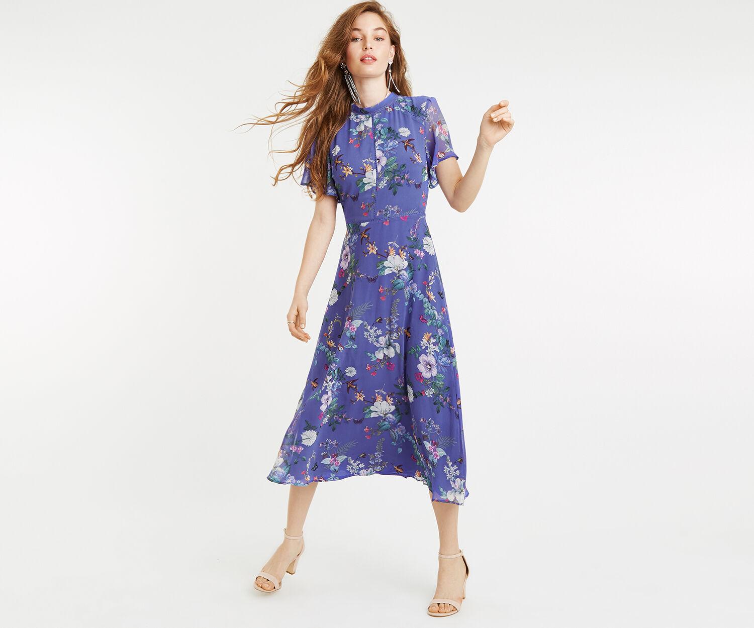 Oasis bloom chiffon midi dress hotsell