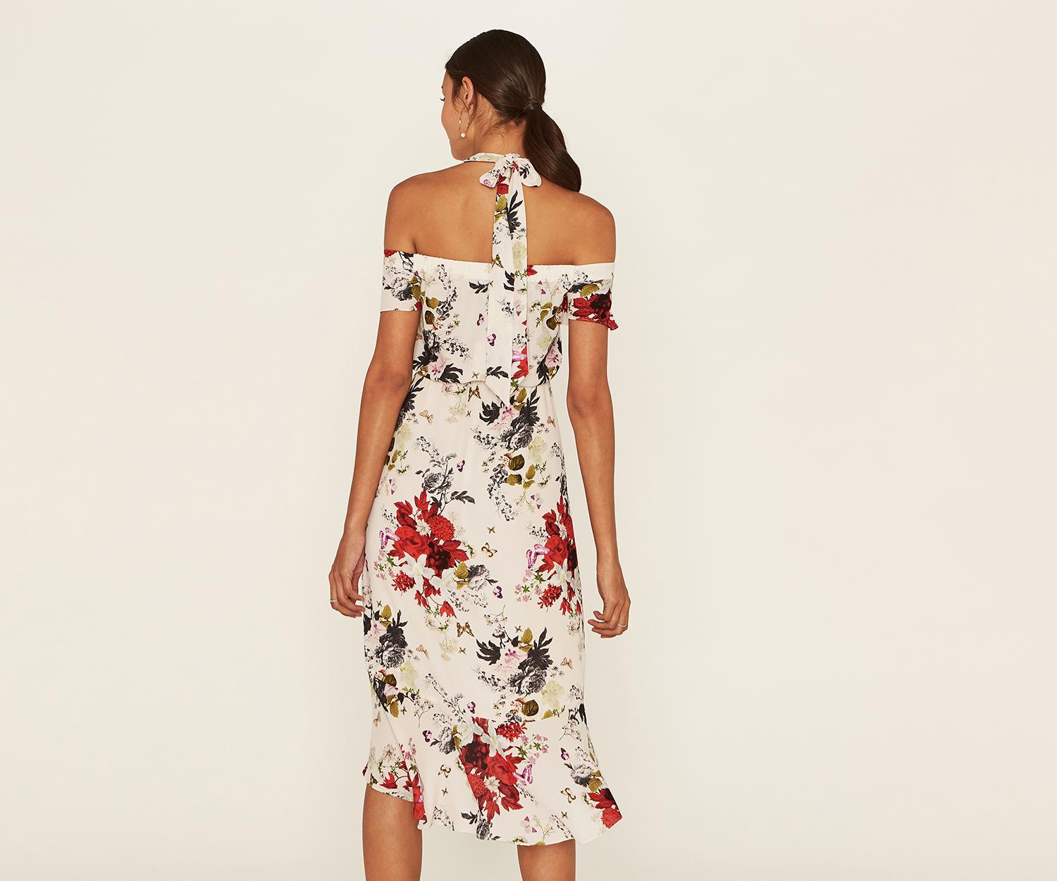 oasis bloom bardot dress