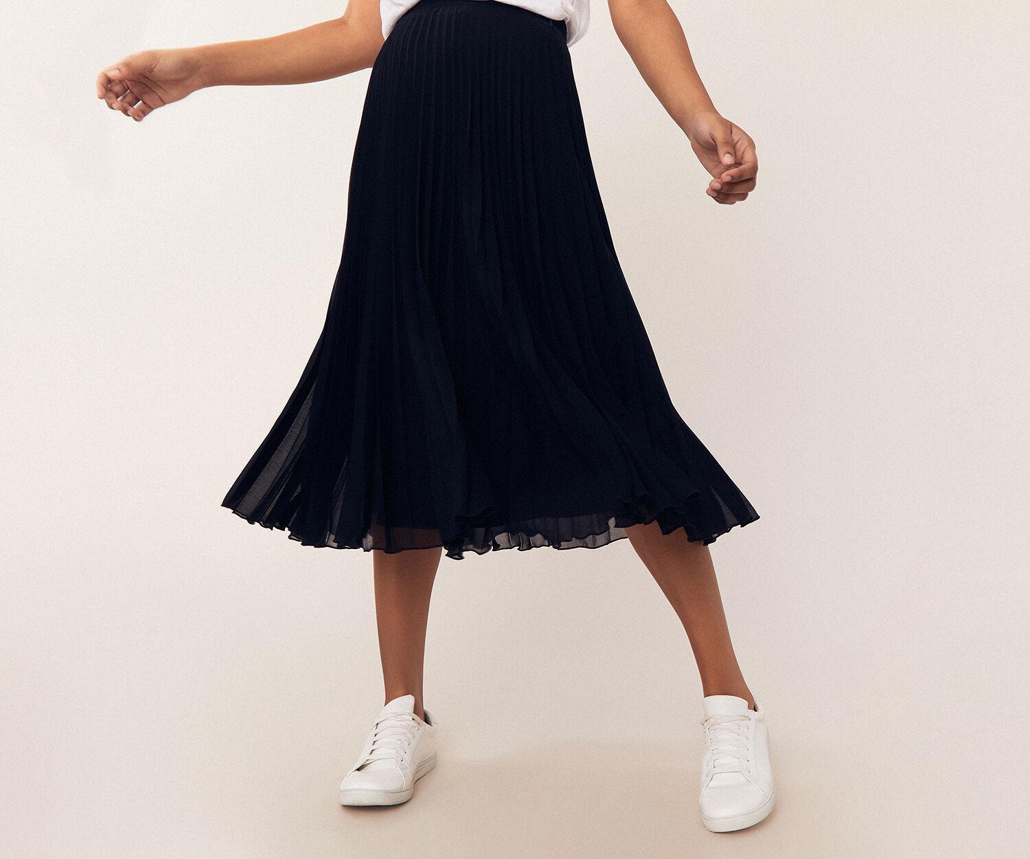 Oasis Synthetic Pleated Skirt in Black - Lyst