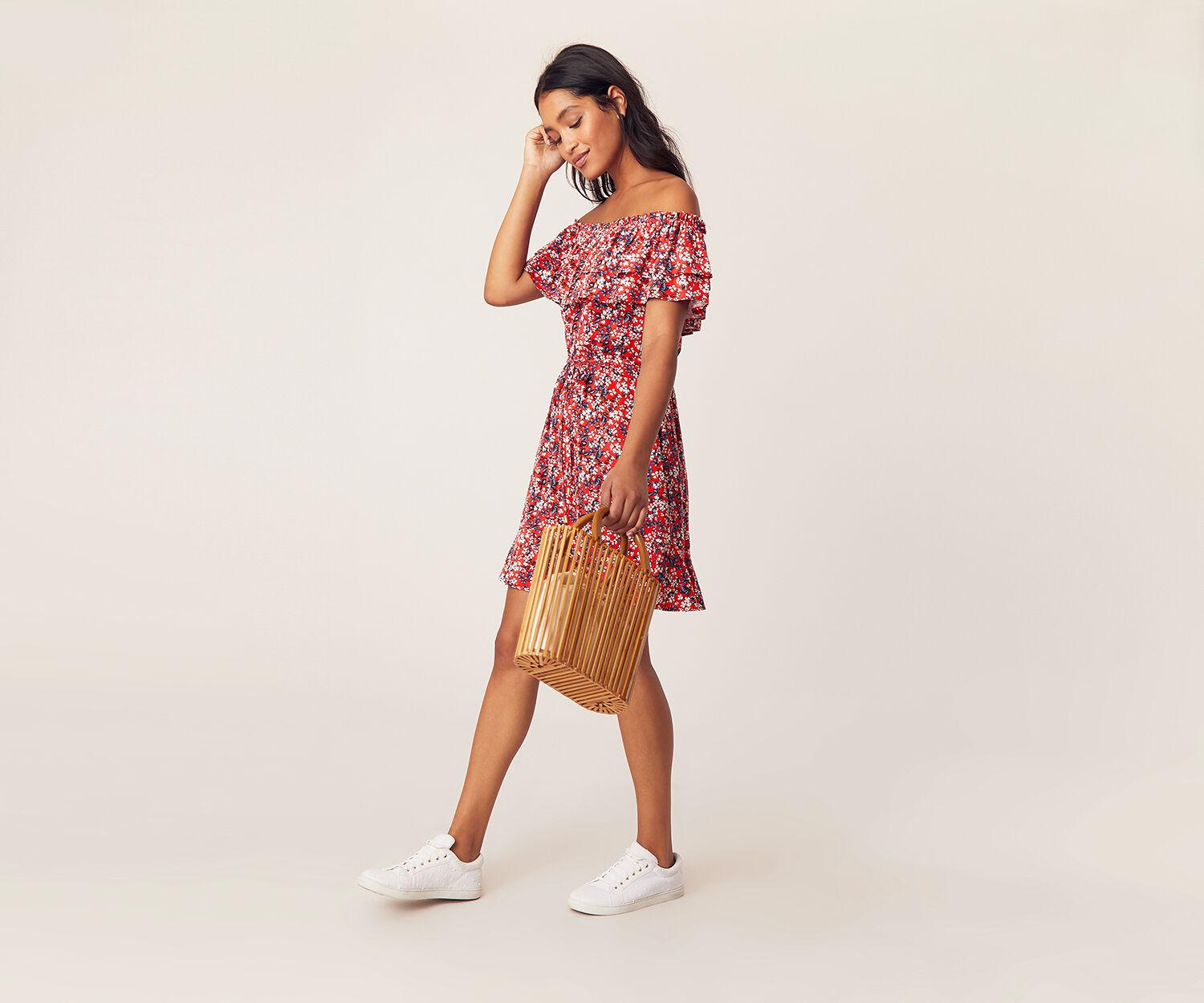 oasis amalfi ditsy skater dress