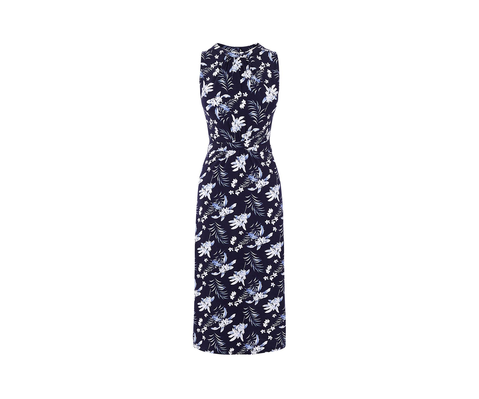 oasis palm print dress