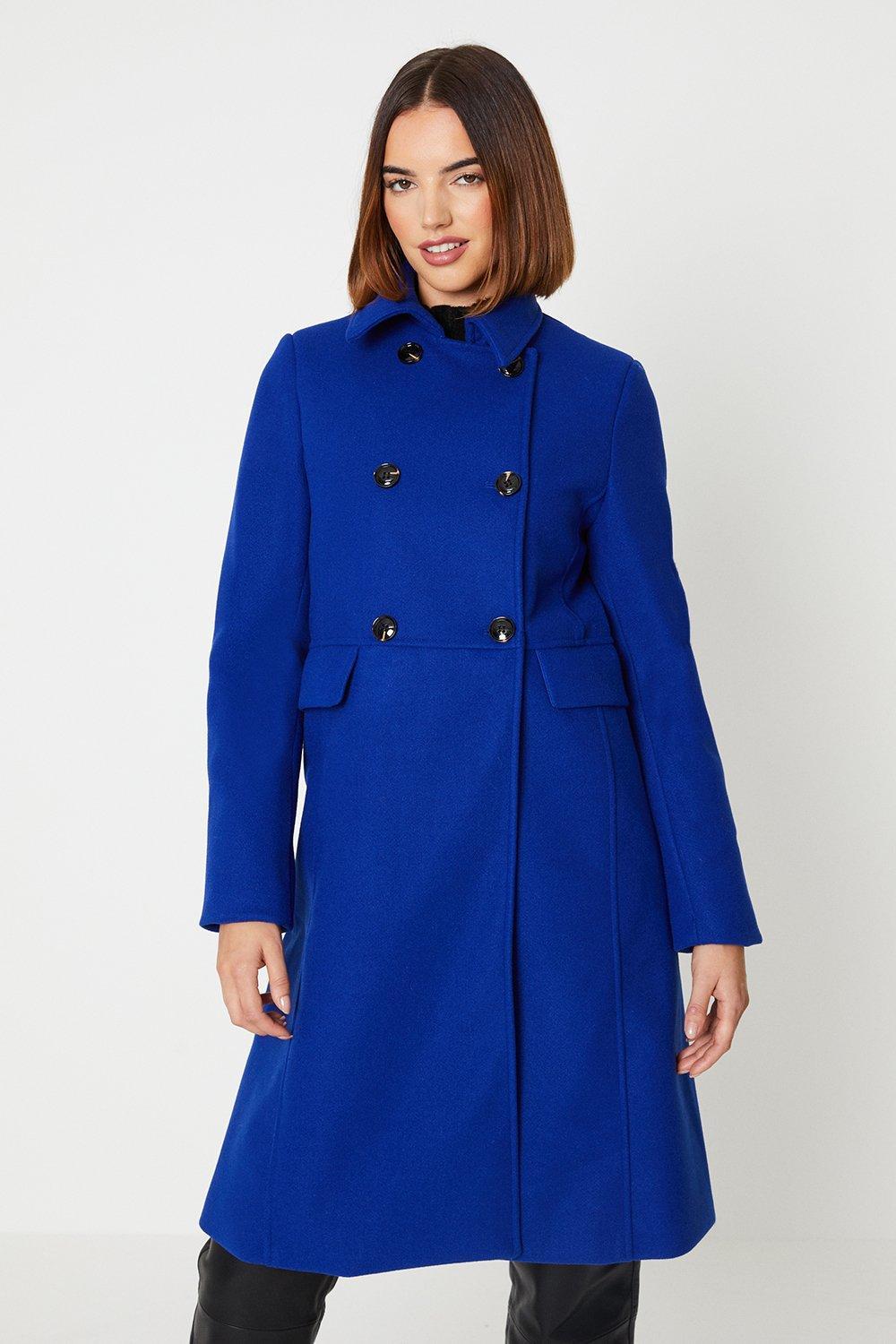 Oasis Smart Dolly Coat in Blue | Lyst UK