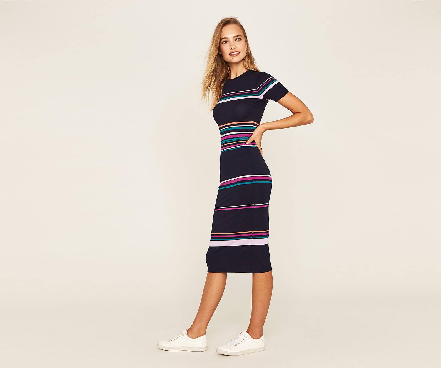 oasis stripe tube dress