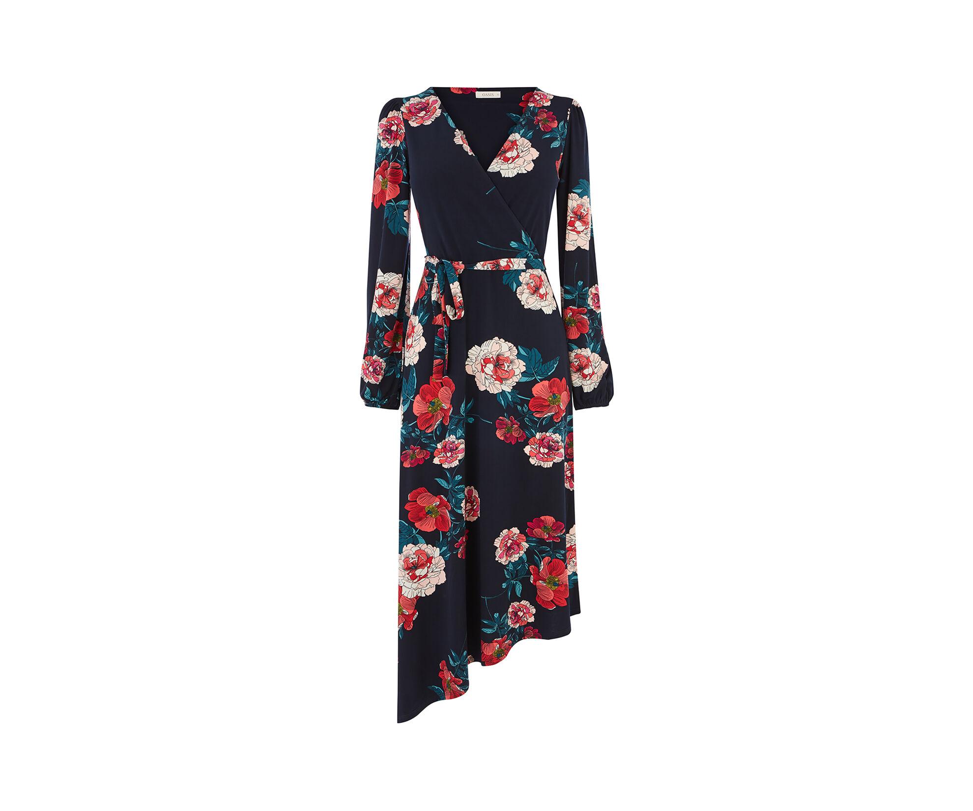 oasis floral hanky hem dress