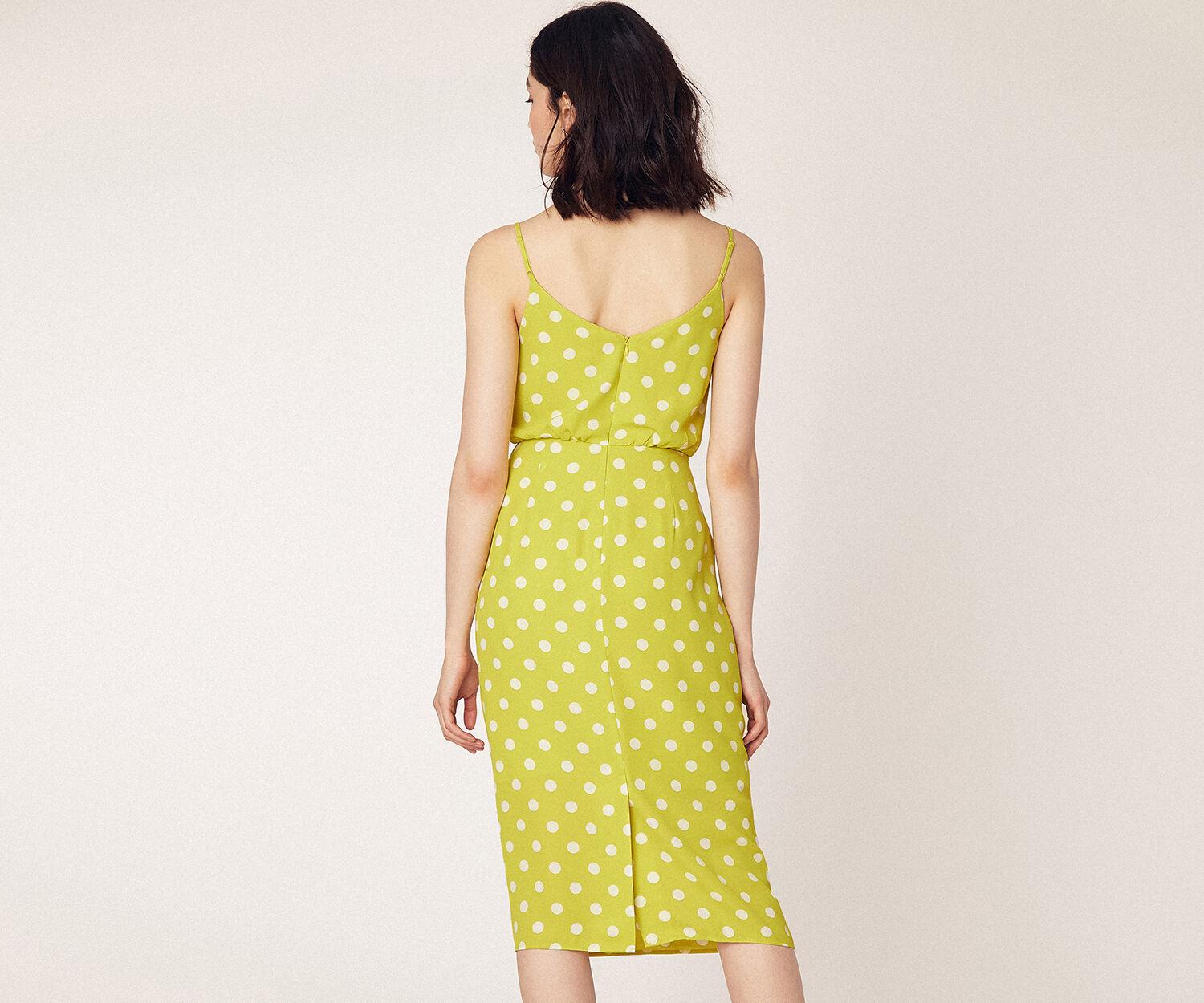 oasis spot cowl neck midi dress