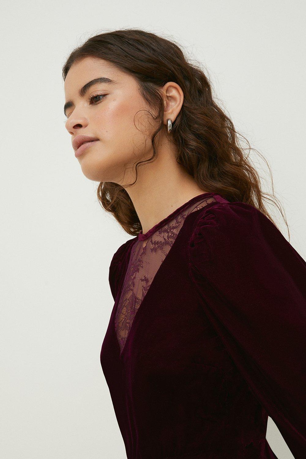 Oasis red lace skater cheap dress