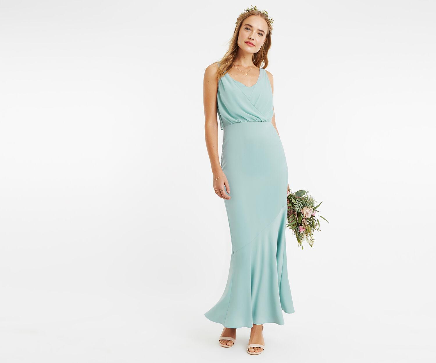 oasis pale green dress