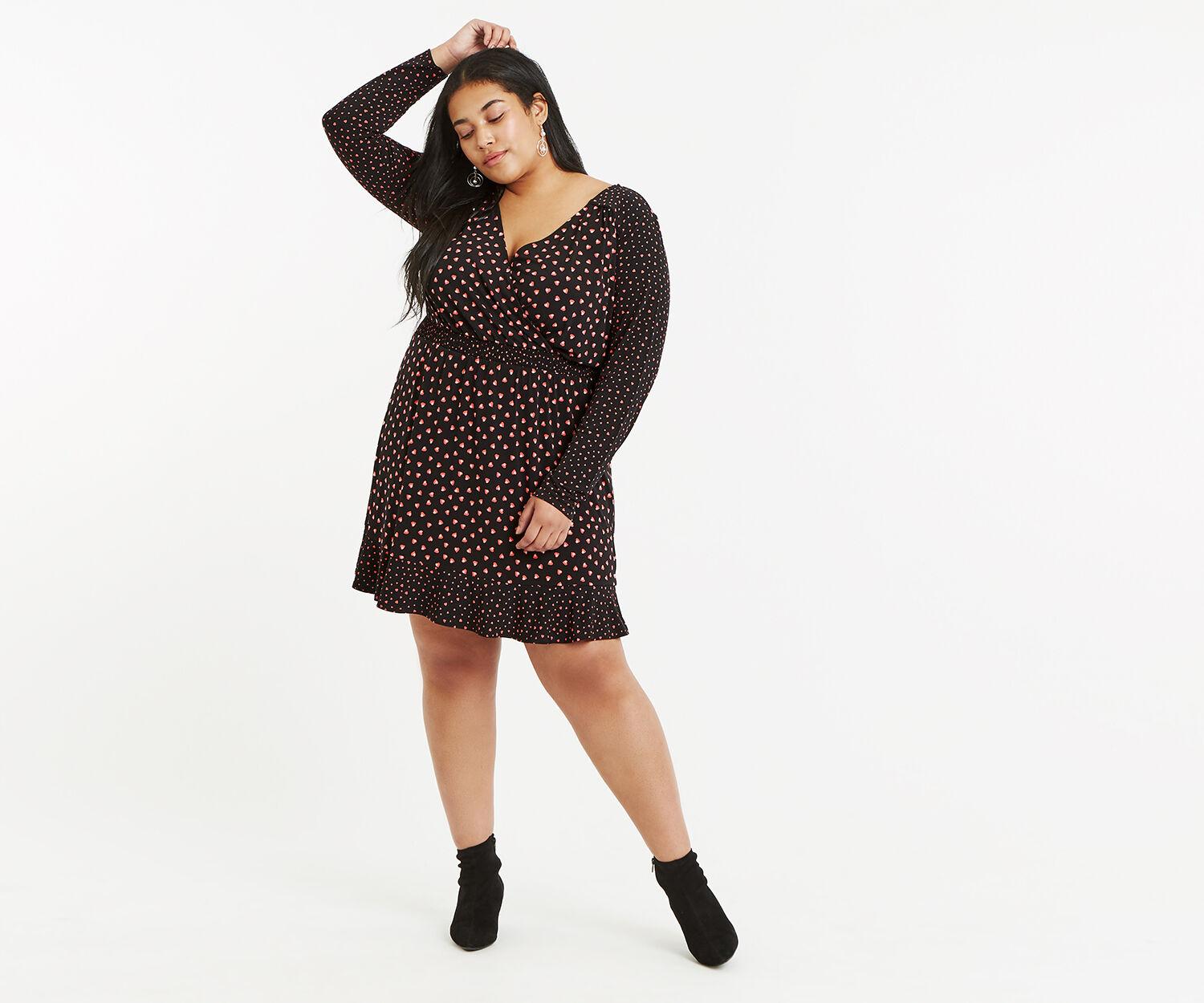 oasis patched heart dress