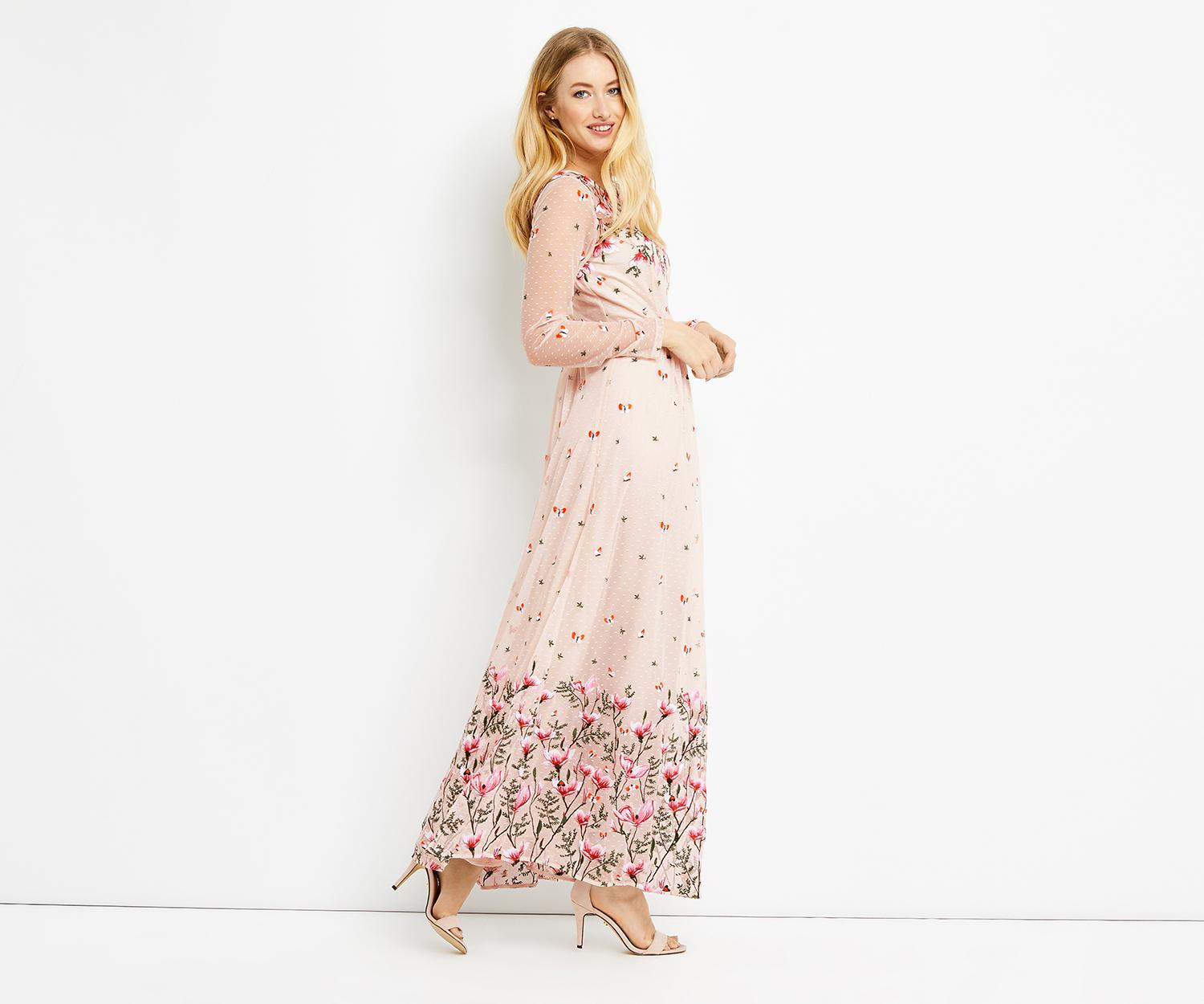 oasis pink maxi dress