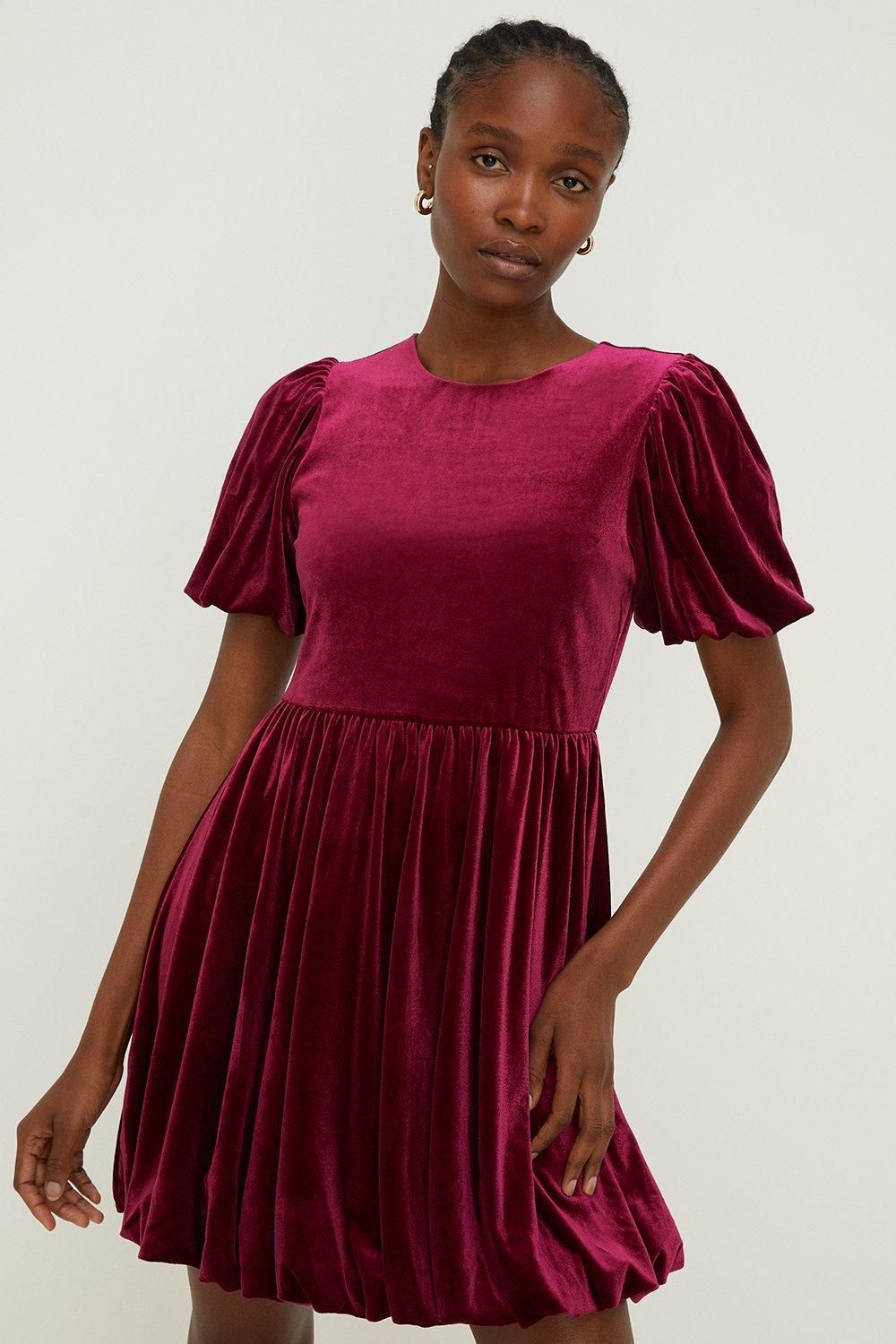 Oasis rose velvet on sale dress