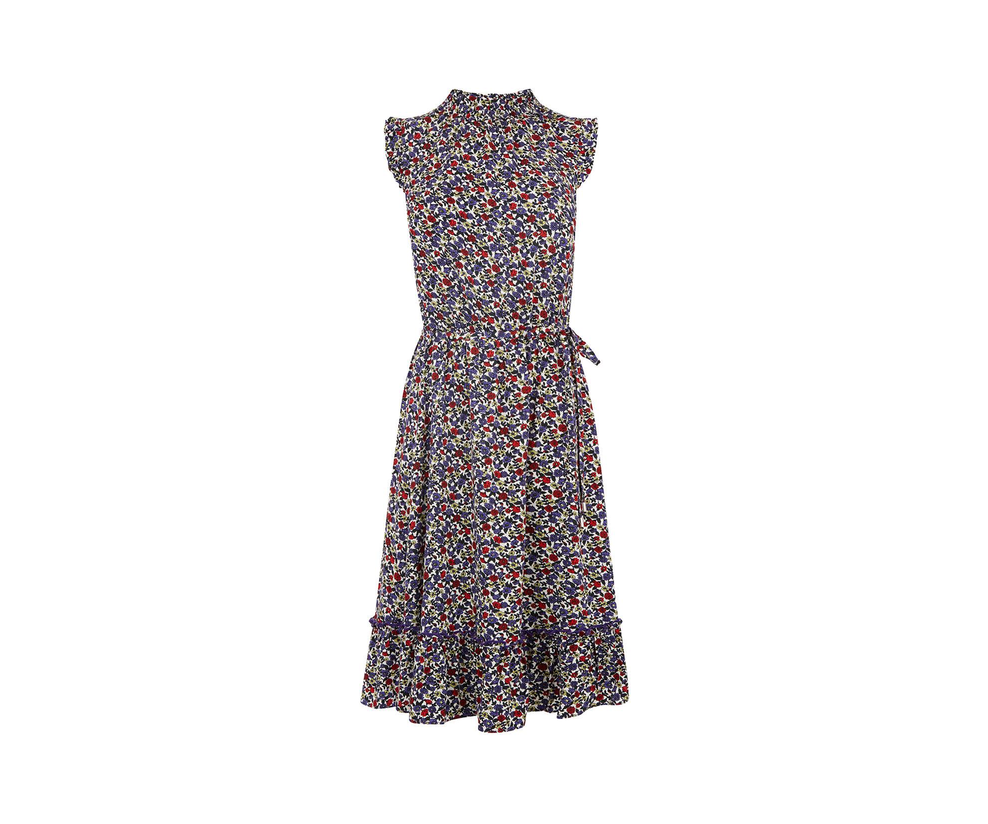 oasis ditsy ruffle dress