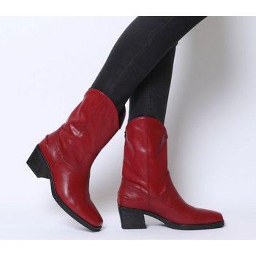 Vagabond Simone Women Leather Western boots In Red Size UK 3-8