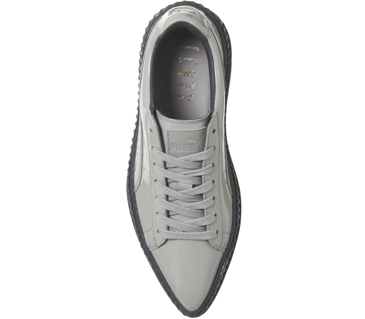 Puma Leather Fenty Pointy Creeper Dove Patent 6 Uk In Grey Gray Save 71 Lyst