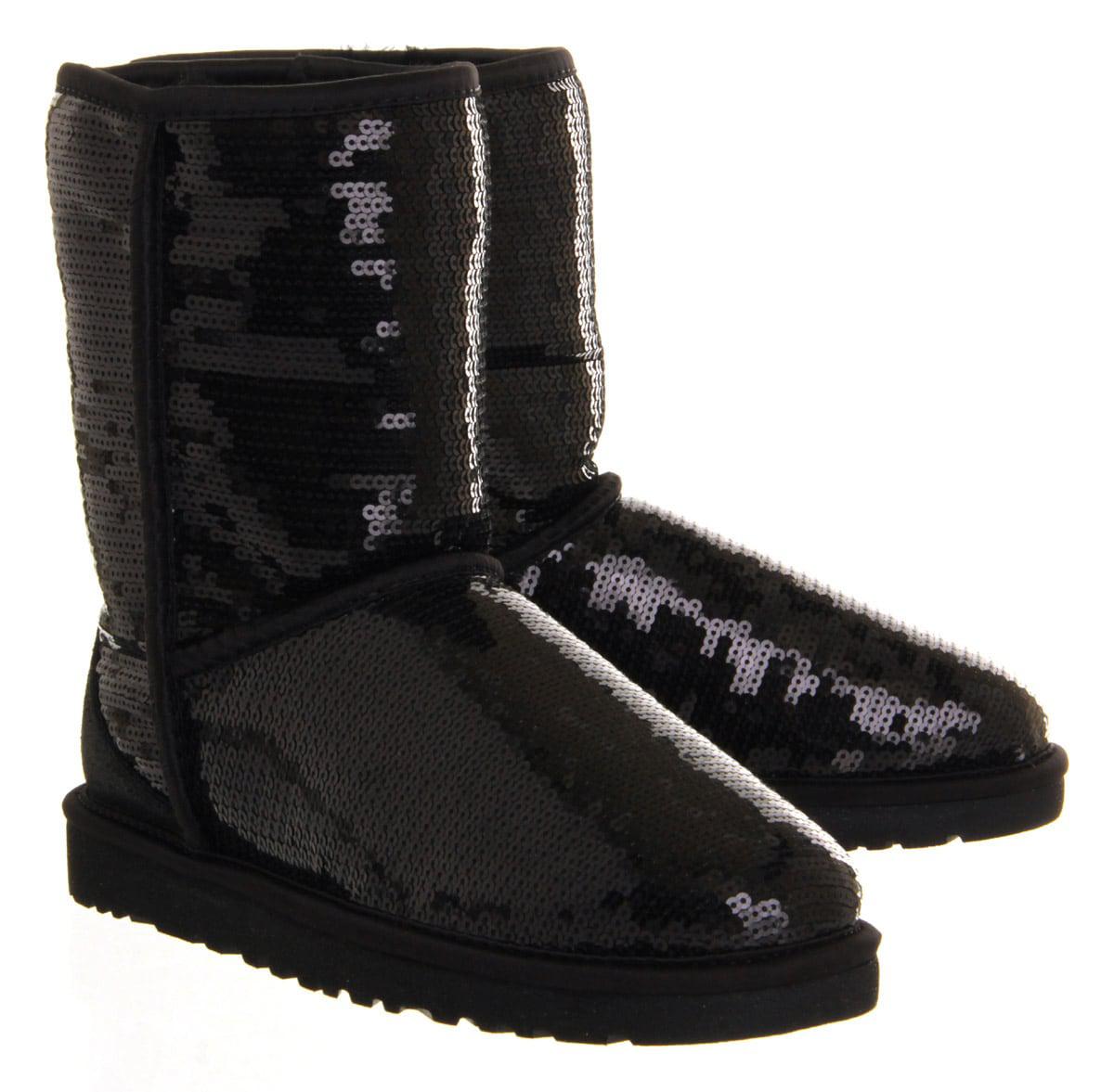 Ugg Classic Short Sparkles In Black Lyst