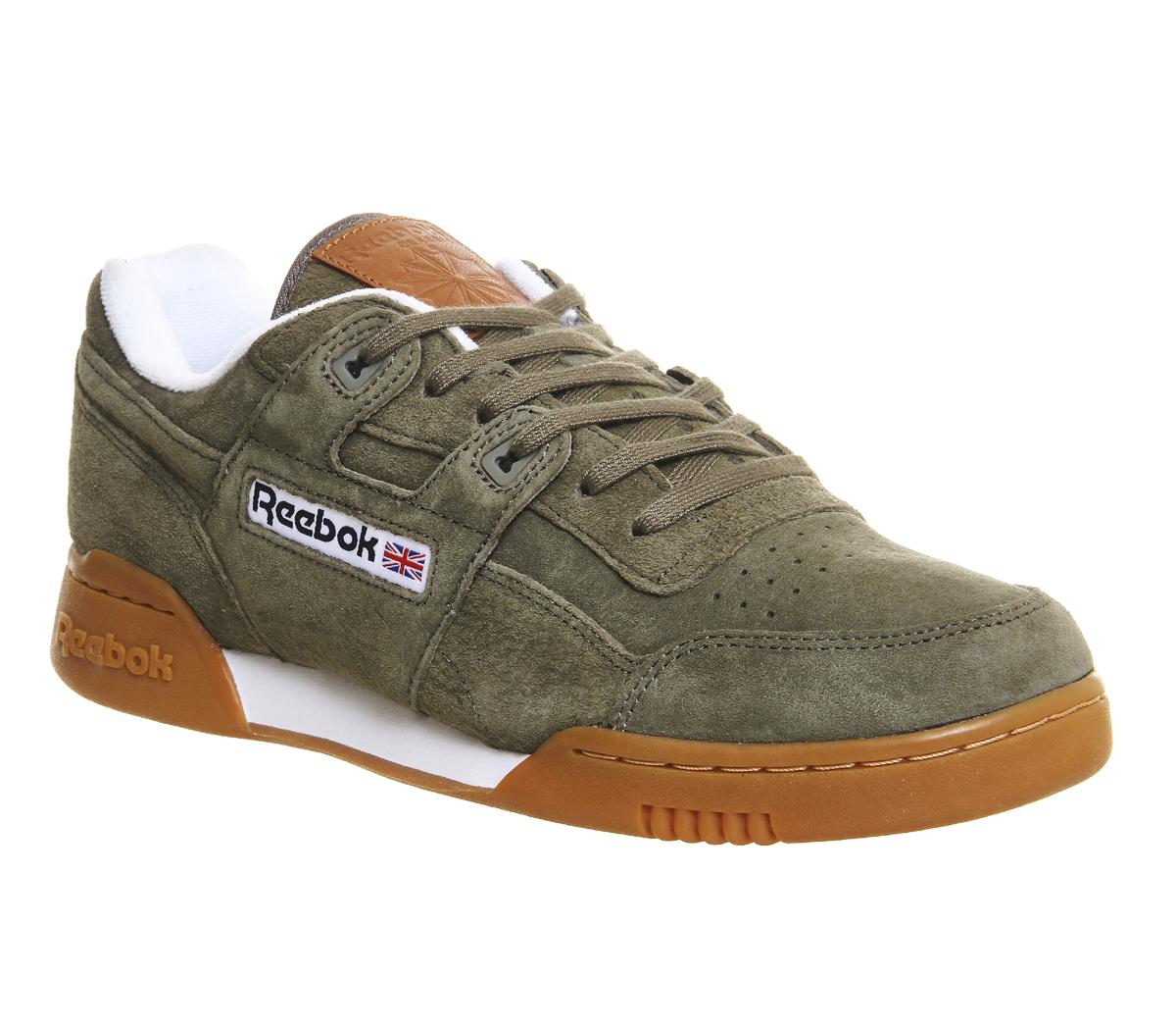 Reebok Suede Workout Plus in Olive (Green) for Men | Lyst