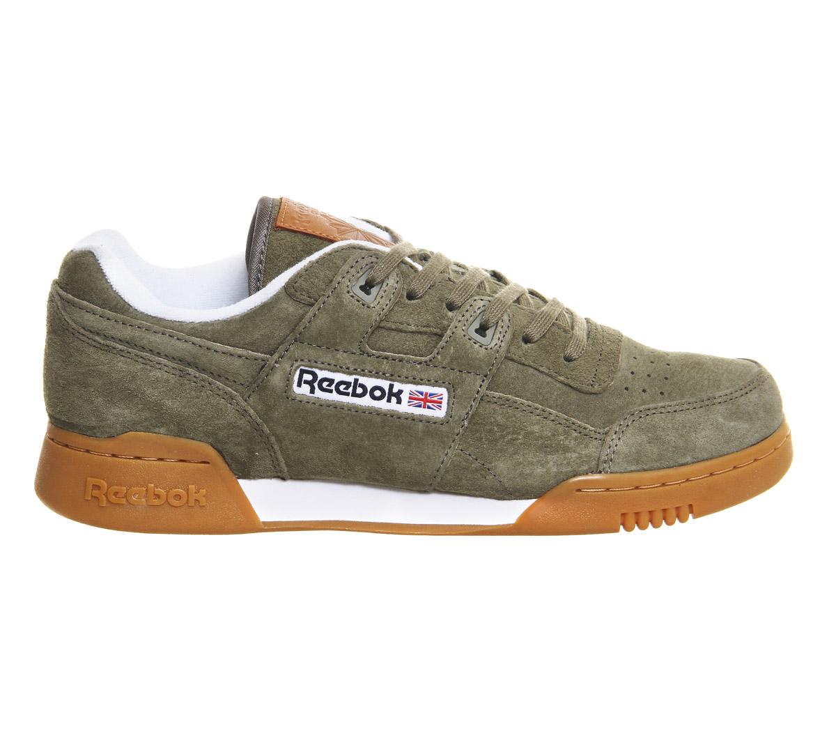 Reebok Suede Workout Plus in Olive (Green) for Men | Lyst