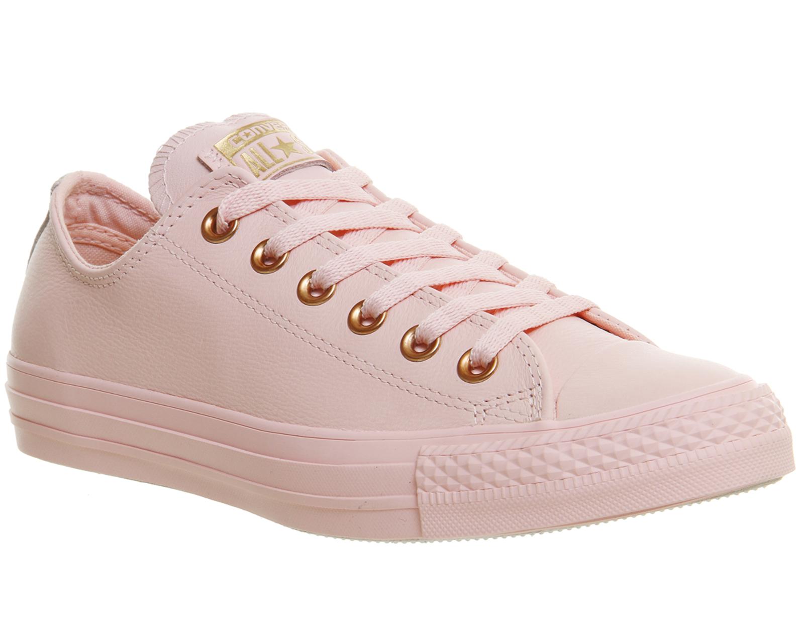 converse all star leather pink