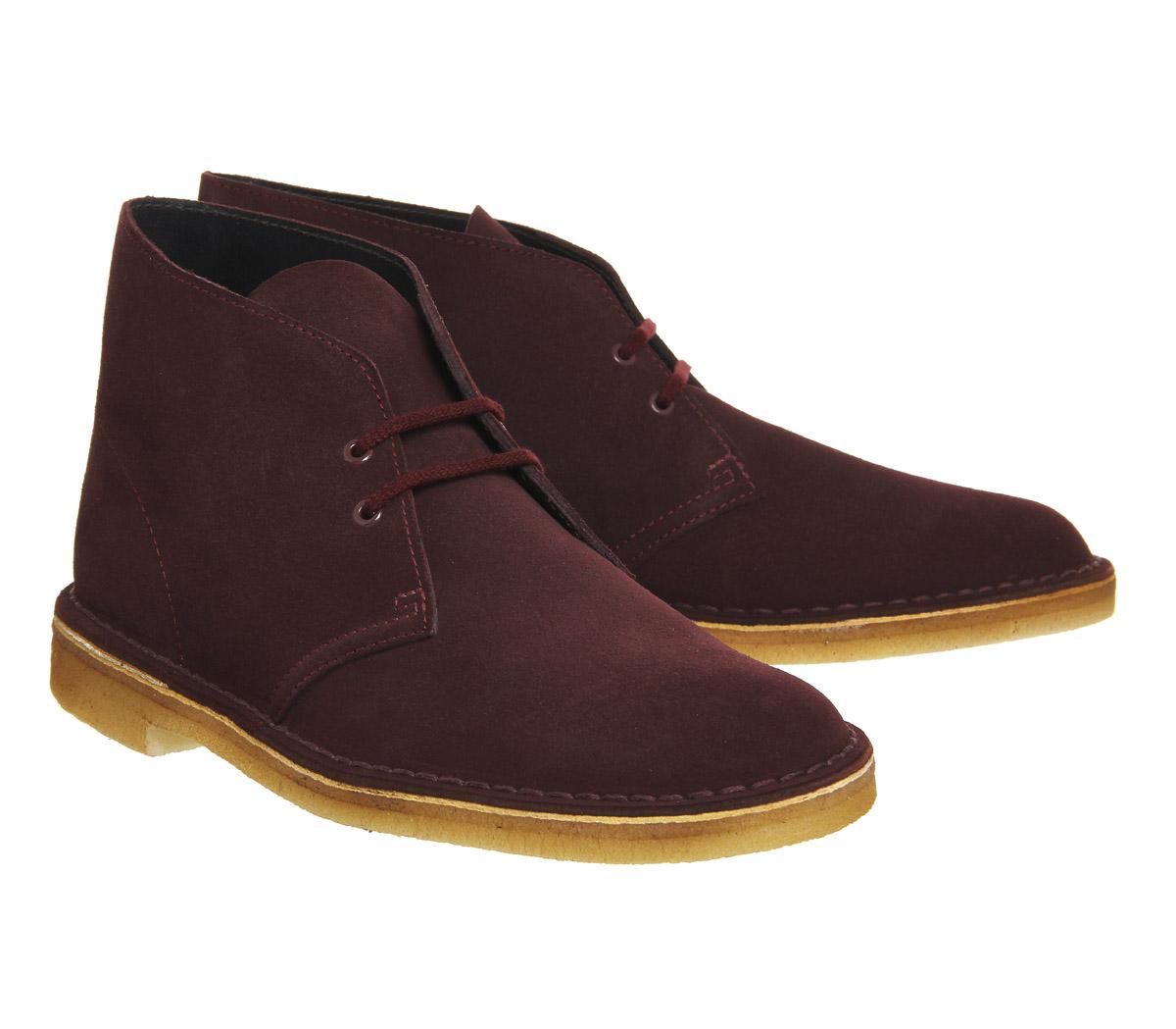 Clarks Desert Boots in Purple for Men - Lyst