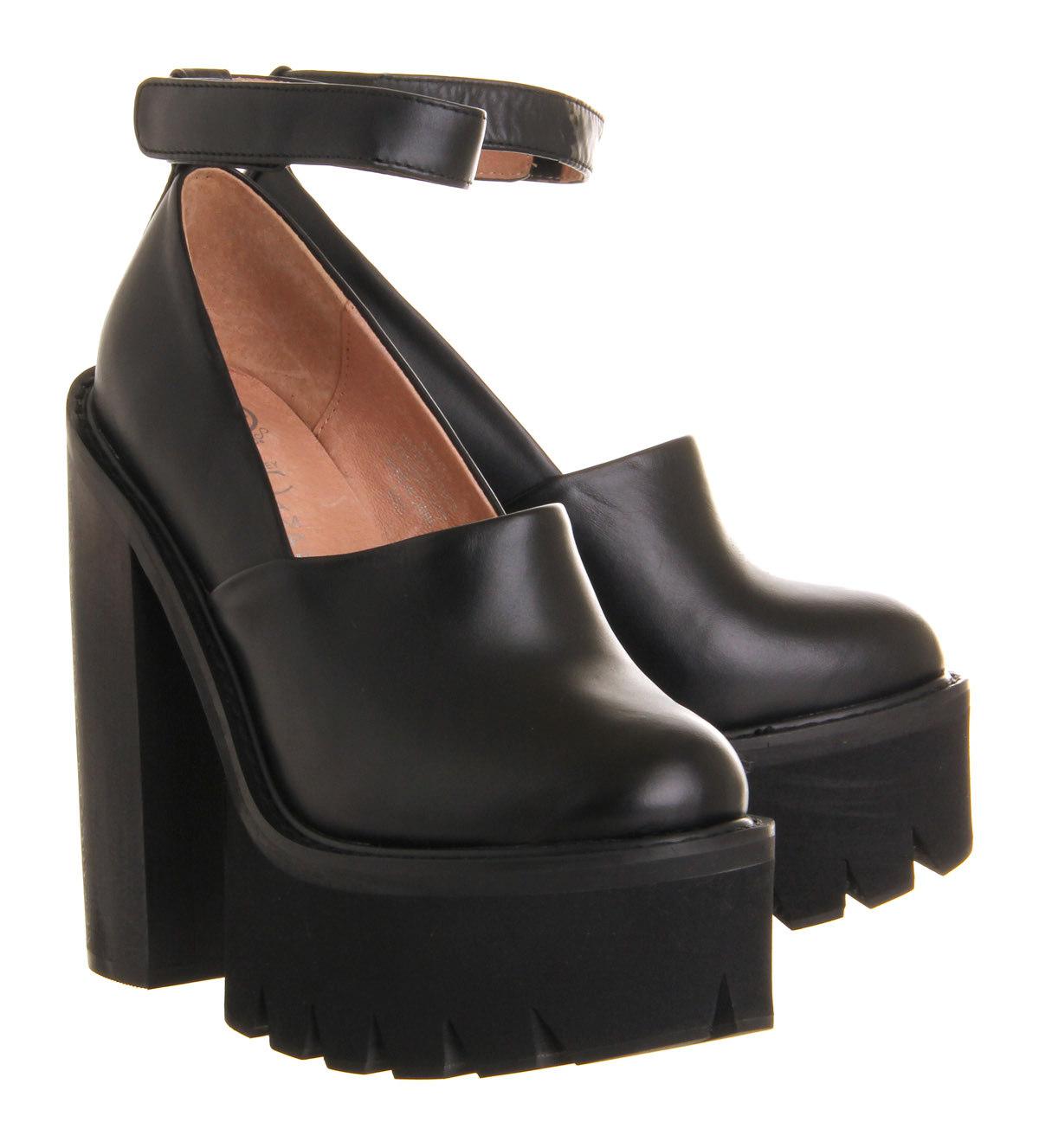 Jeffrey Campbell Leather Skully Platform in Black Lyst