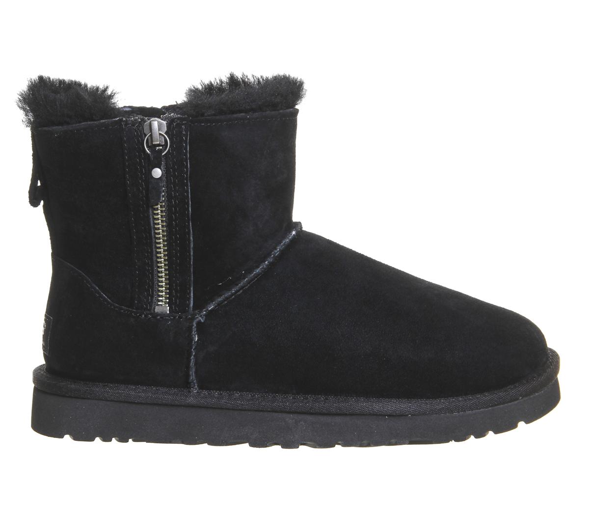 ugg classic mini leather black