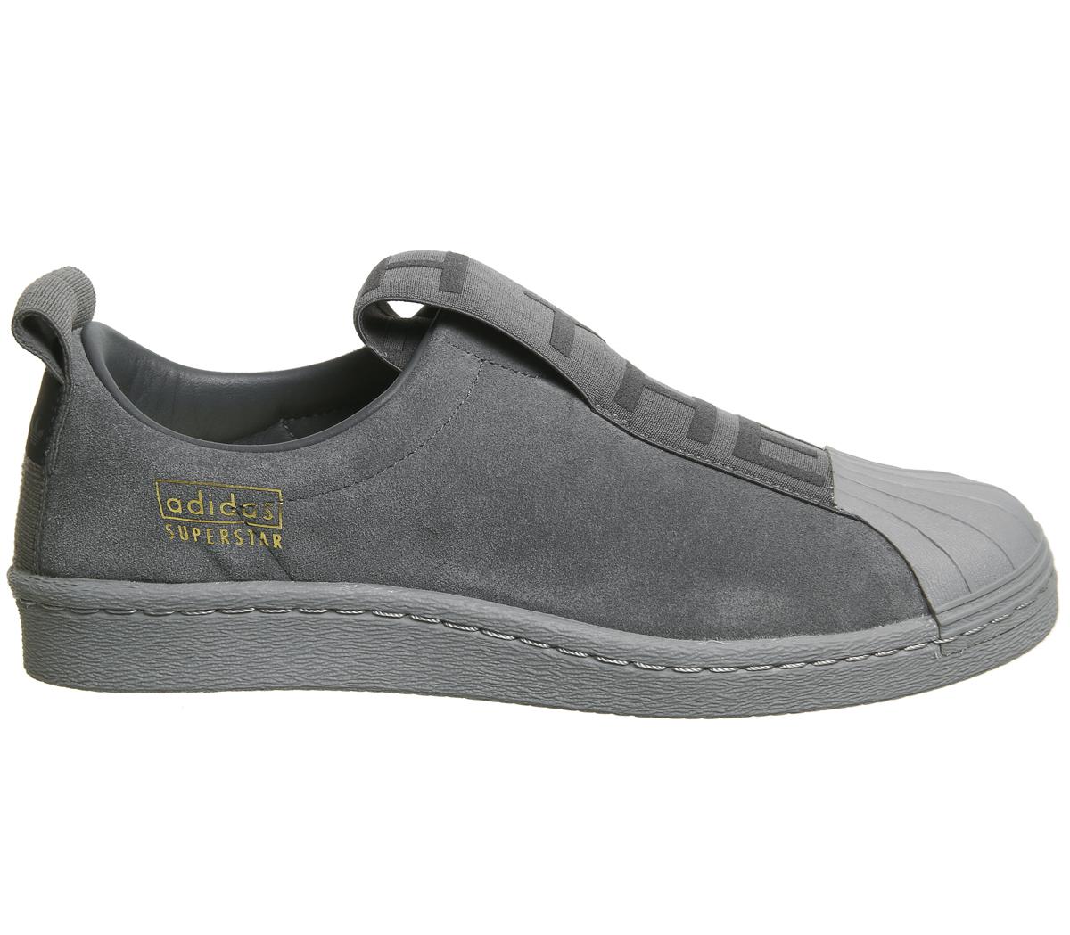 adidas superstar slip on gray