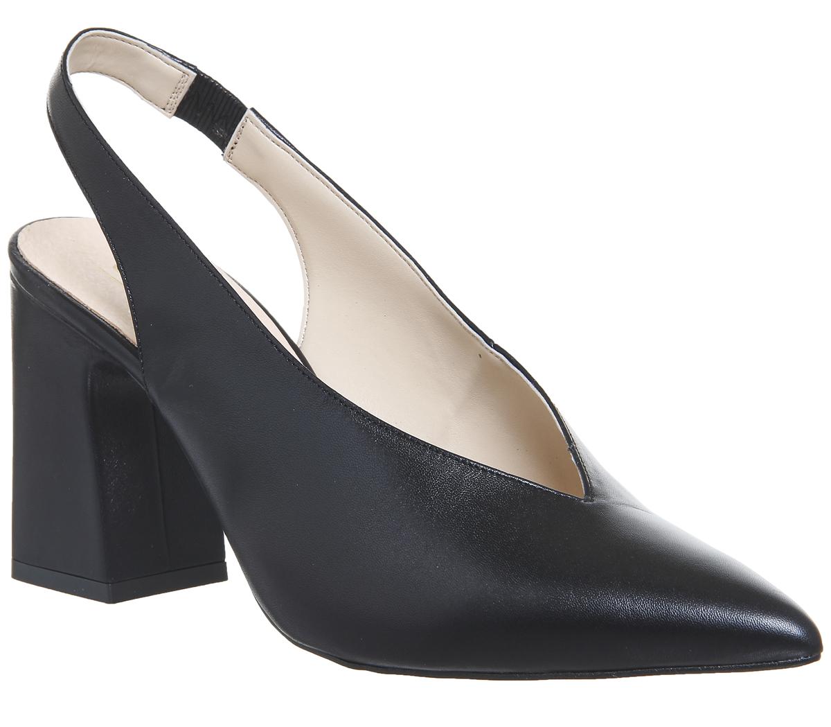 chunky slingback heels