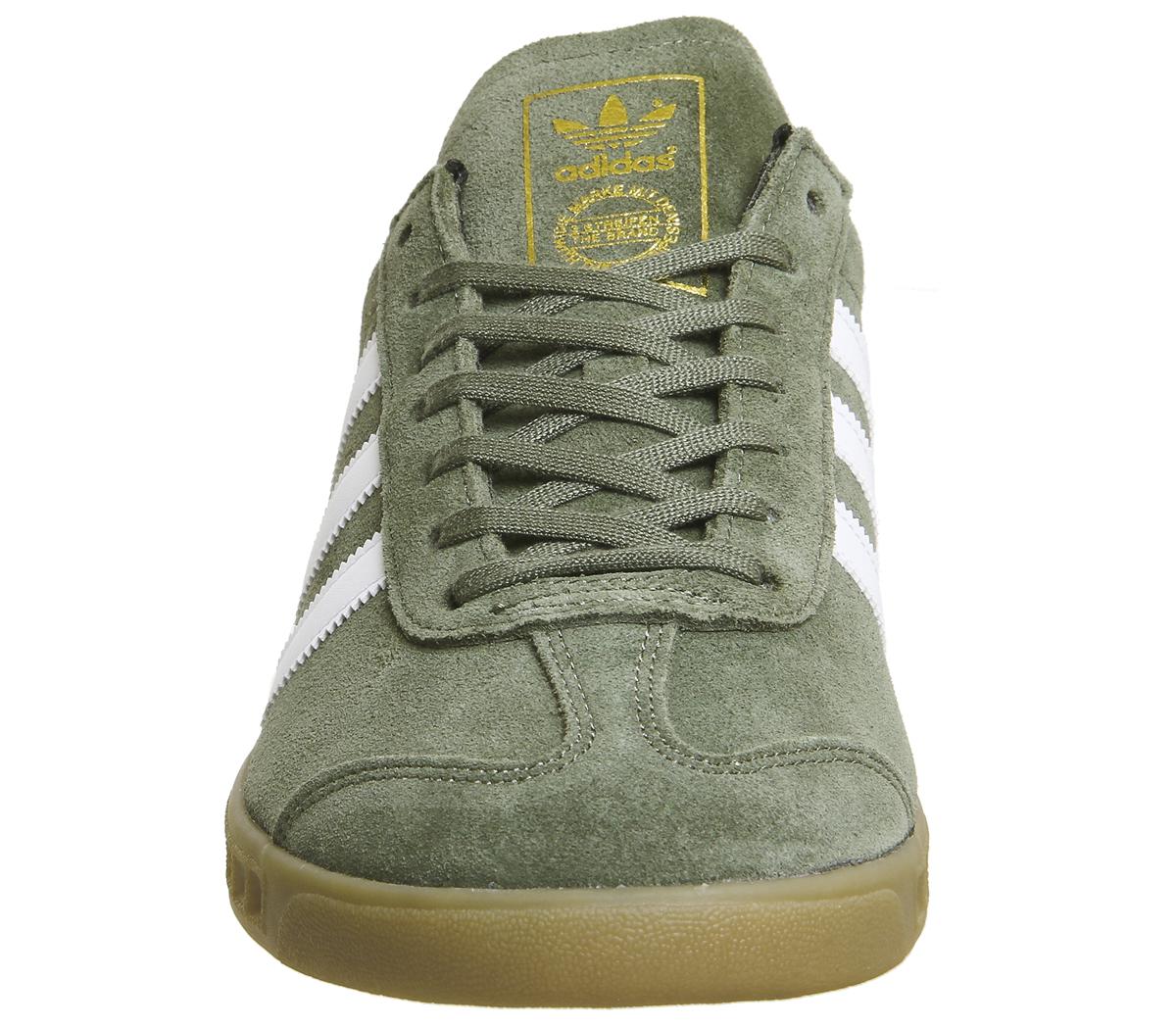 adidas Suede Hamburg Trainers in Khaki (Green) for Men - Lyst