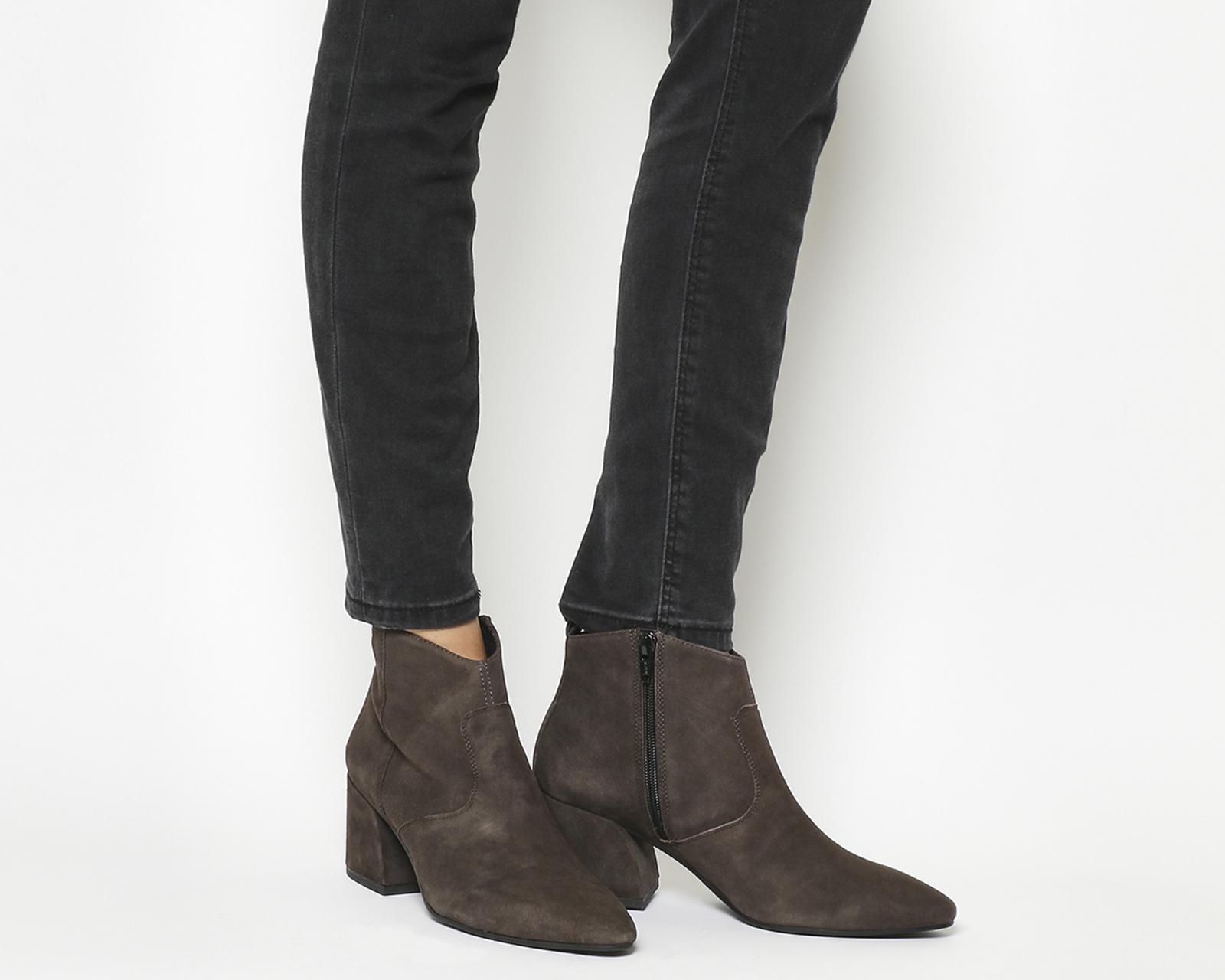 Vagabond Suede Olivia Ankle Boots in Grey (Gray) - Lyst