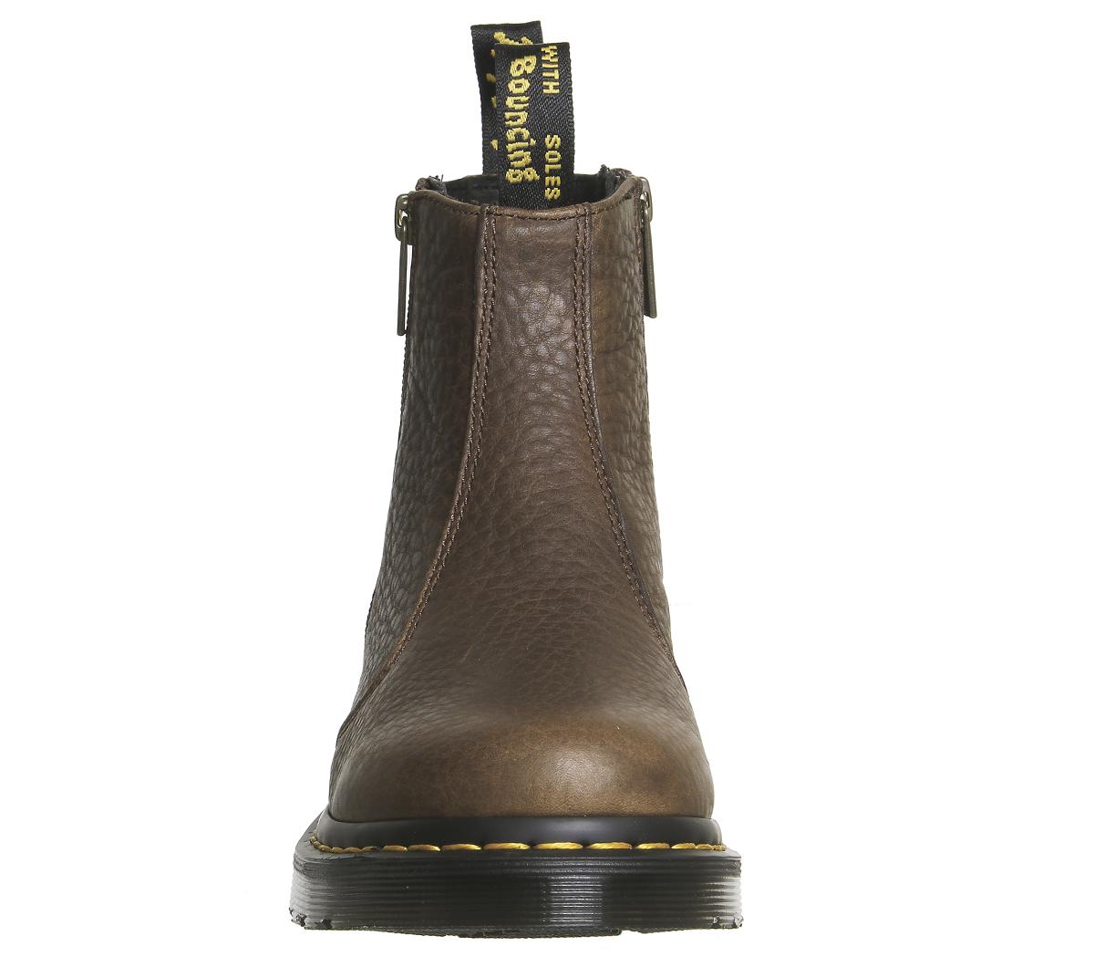 Dr. Martens Leather 2976 Zip Chelsea Boots in Brown - Lyst