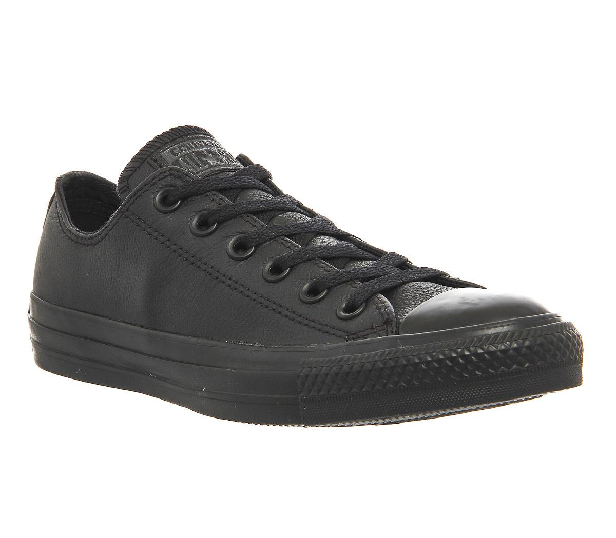 converse all star low leather black