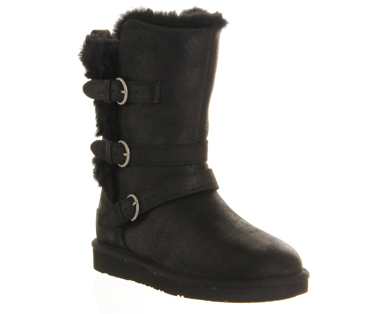 black uggs with buckle