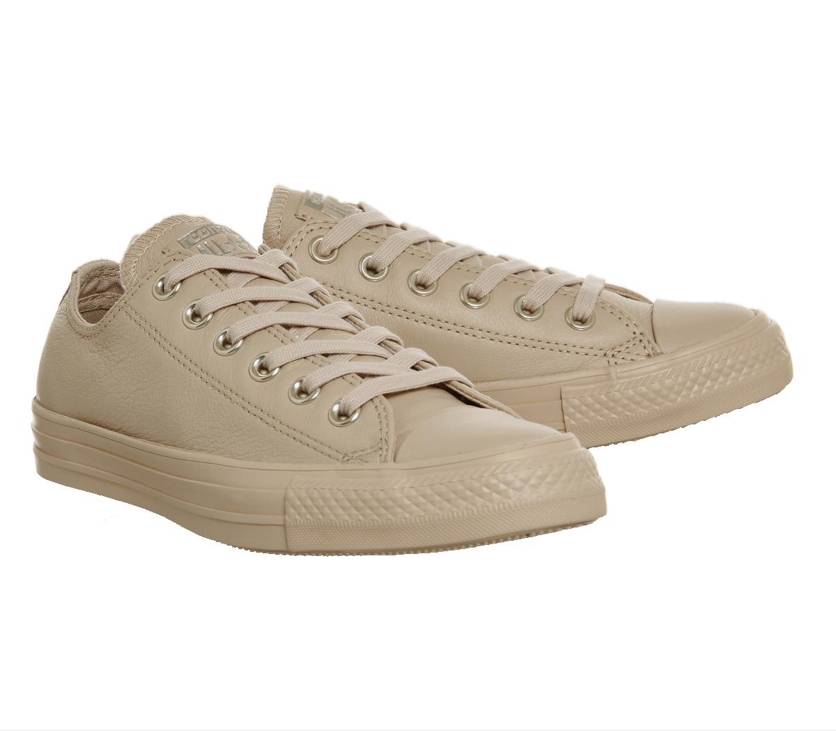 converse cream leather