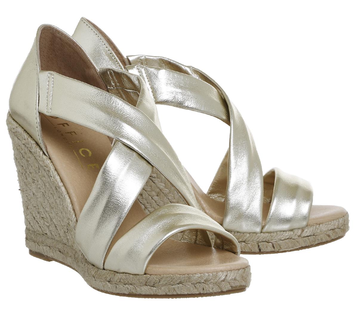 Holiday Cross Front Espadrille Wedges 