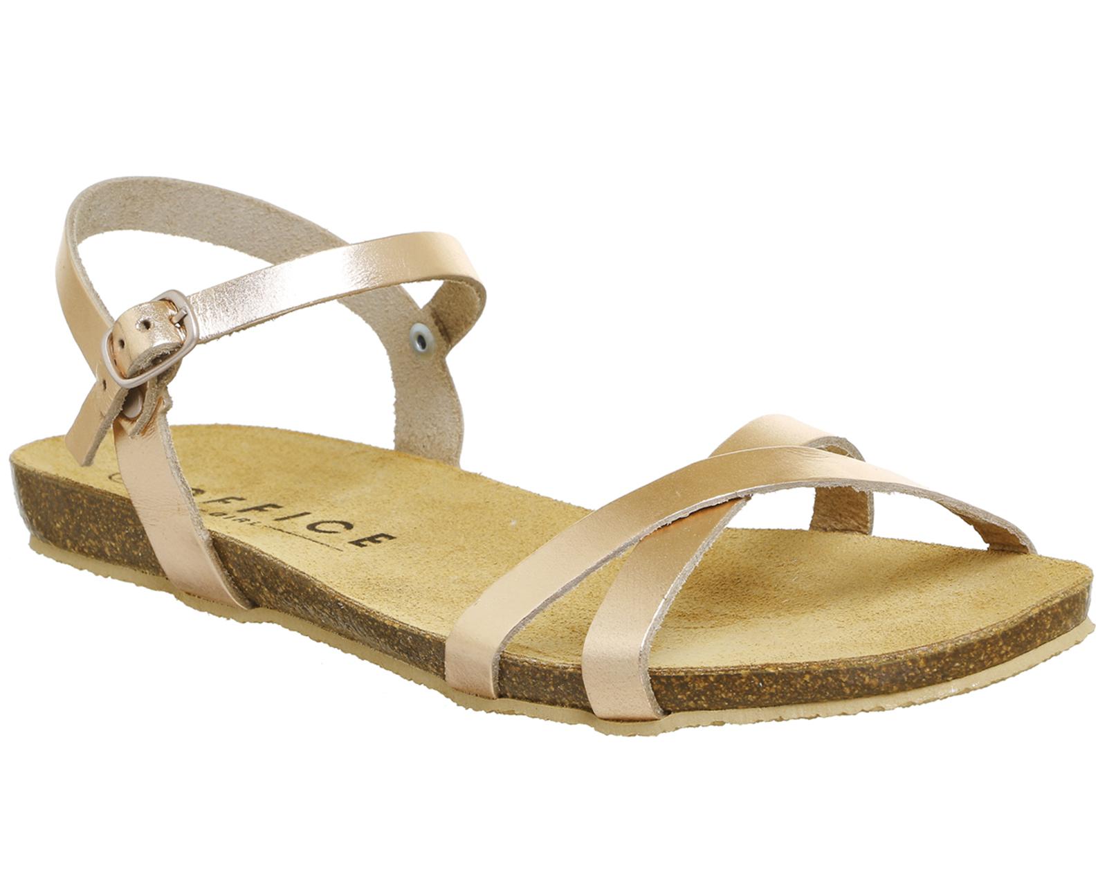 cross strap footbed sandals
