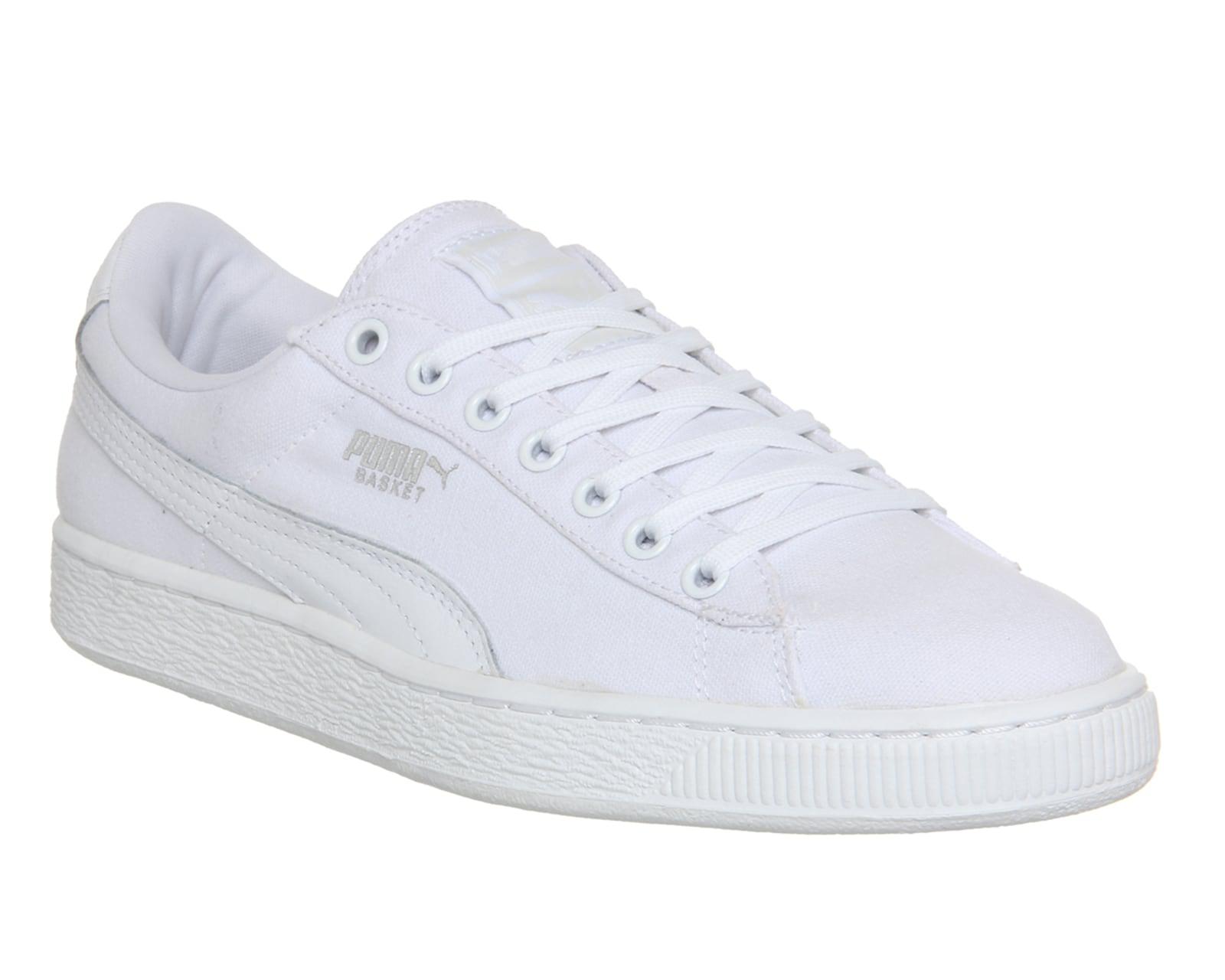 puma canvas shoes white
