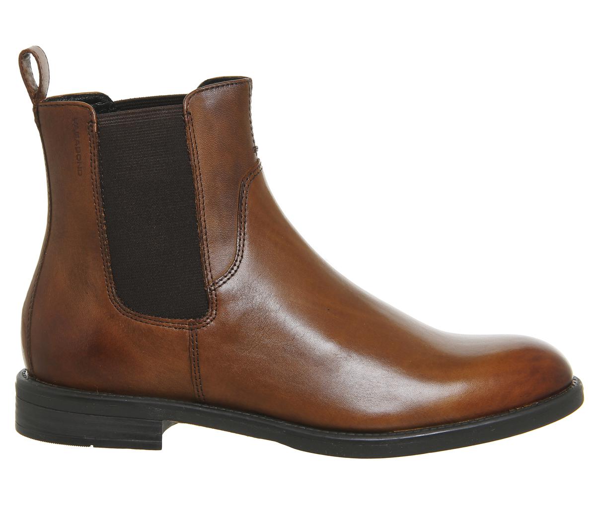 regn ulækkert laver mad Vagabond Amina Chelsea Leather Boots in Cognac (Brown) - Lyst