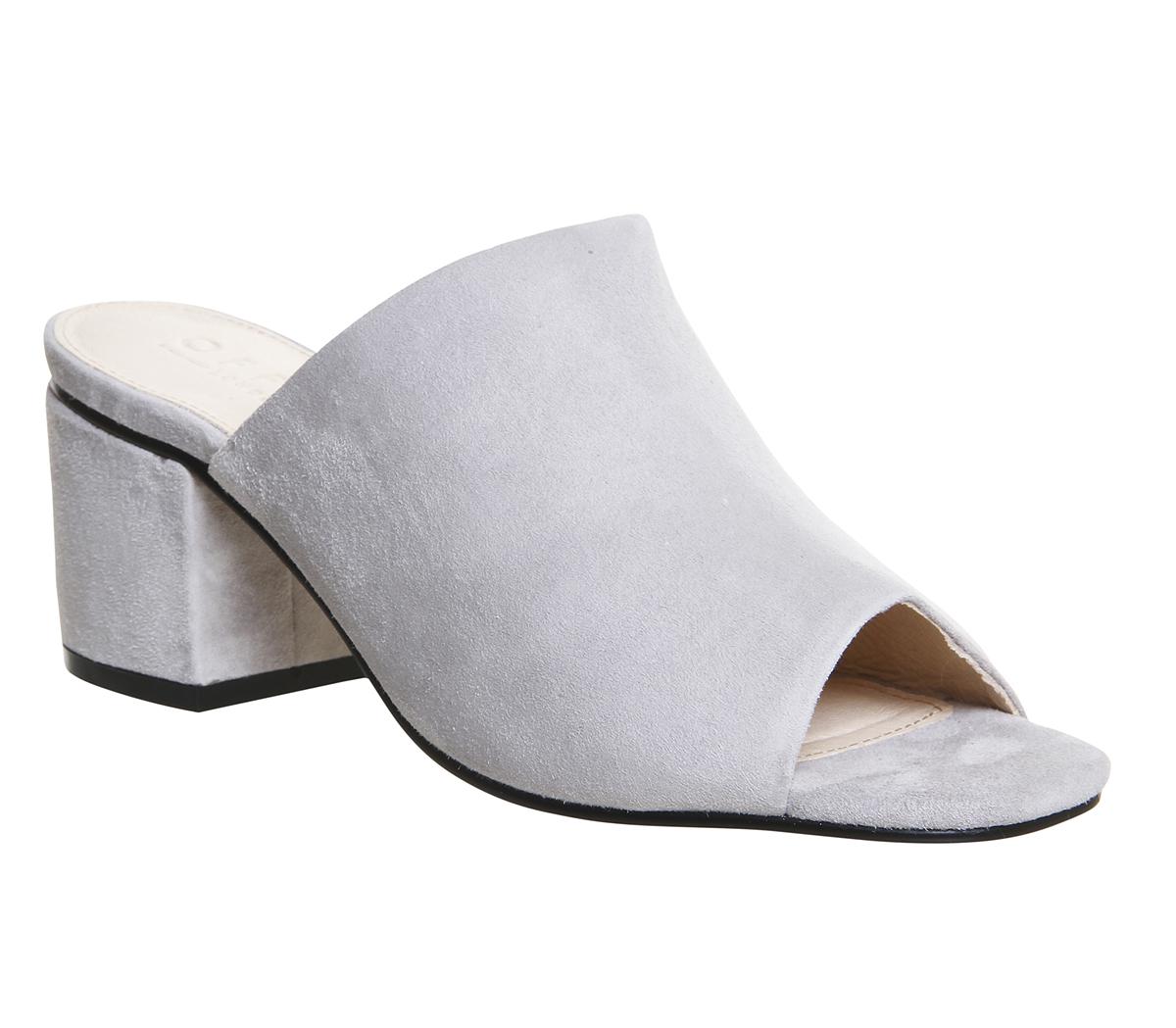 grey mules heels