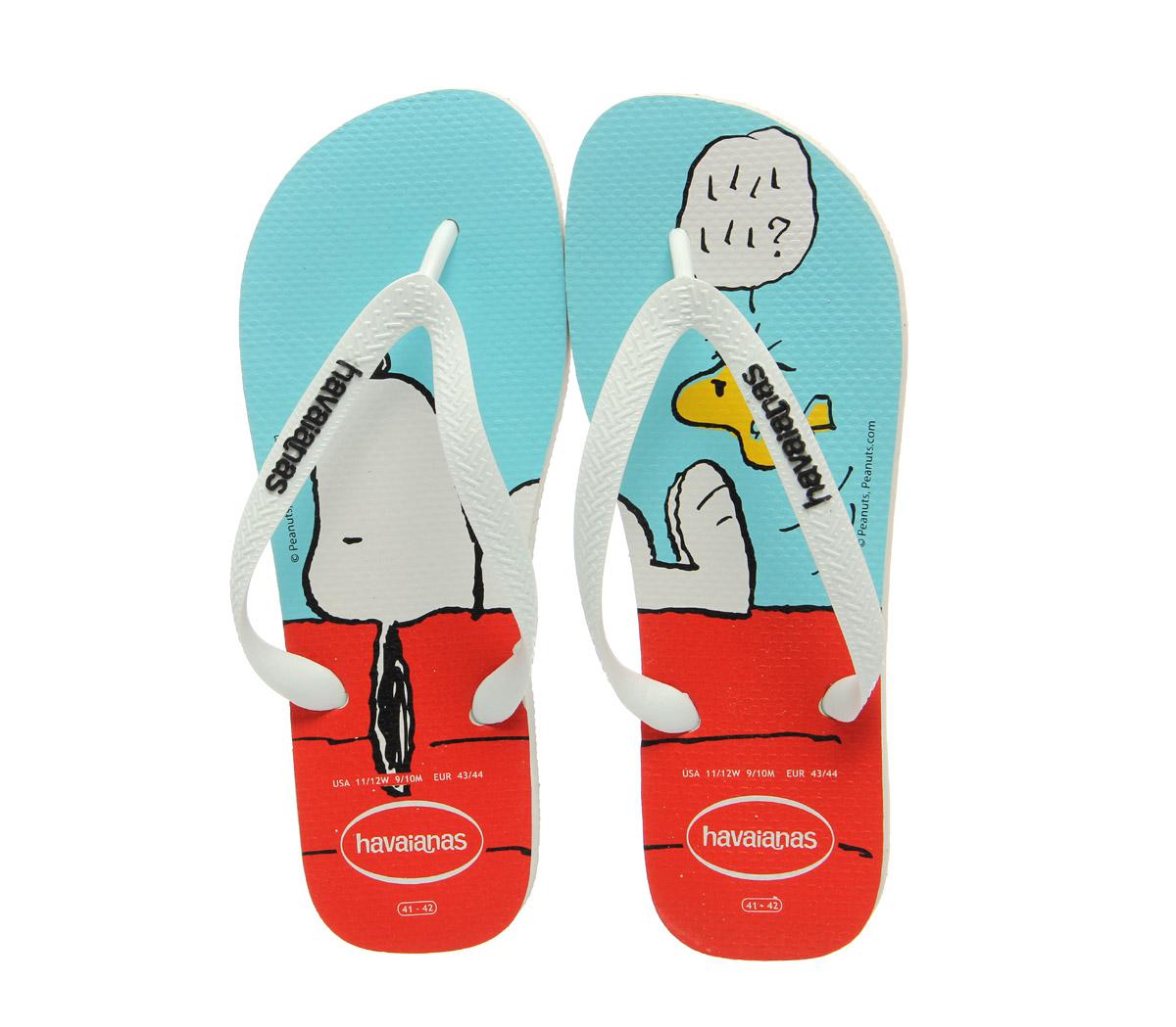 Havaianas Rubber Snoopy Flip Flop In White For Men Lyst