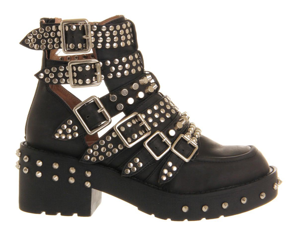 Jeffrey Campbell Colburn Buckle Ankle Boots in Black - Lyst