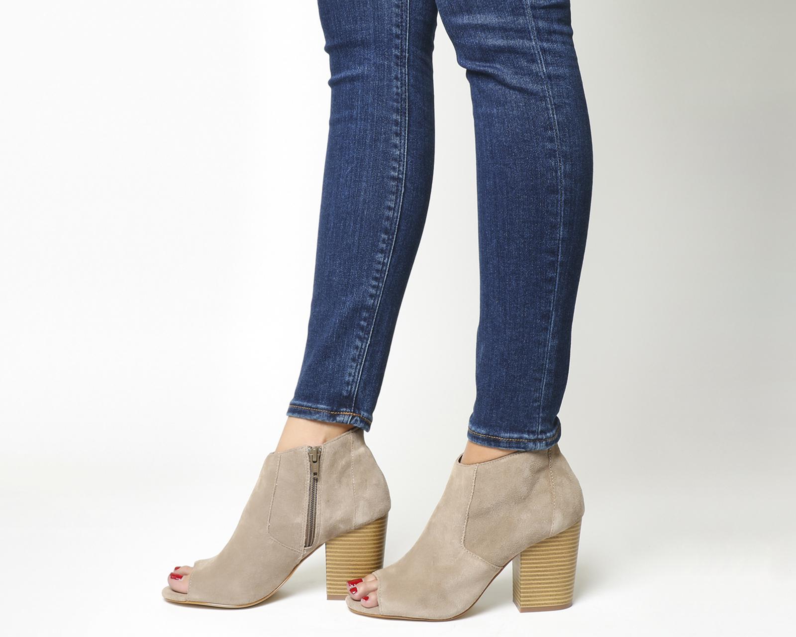 office peep toe boots