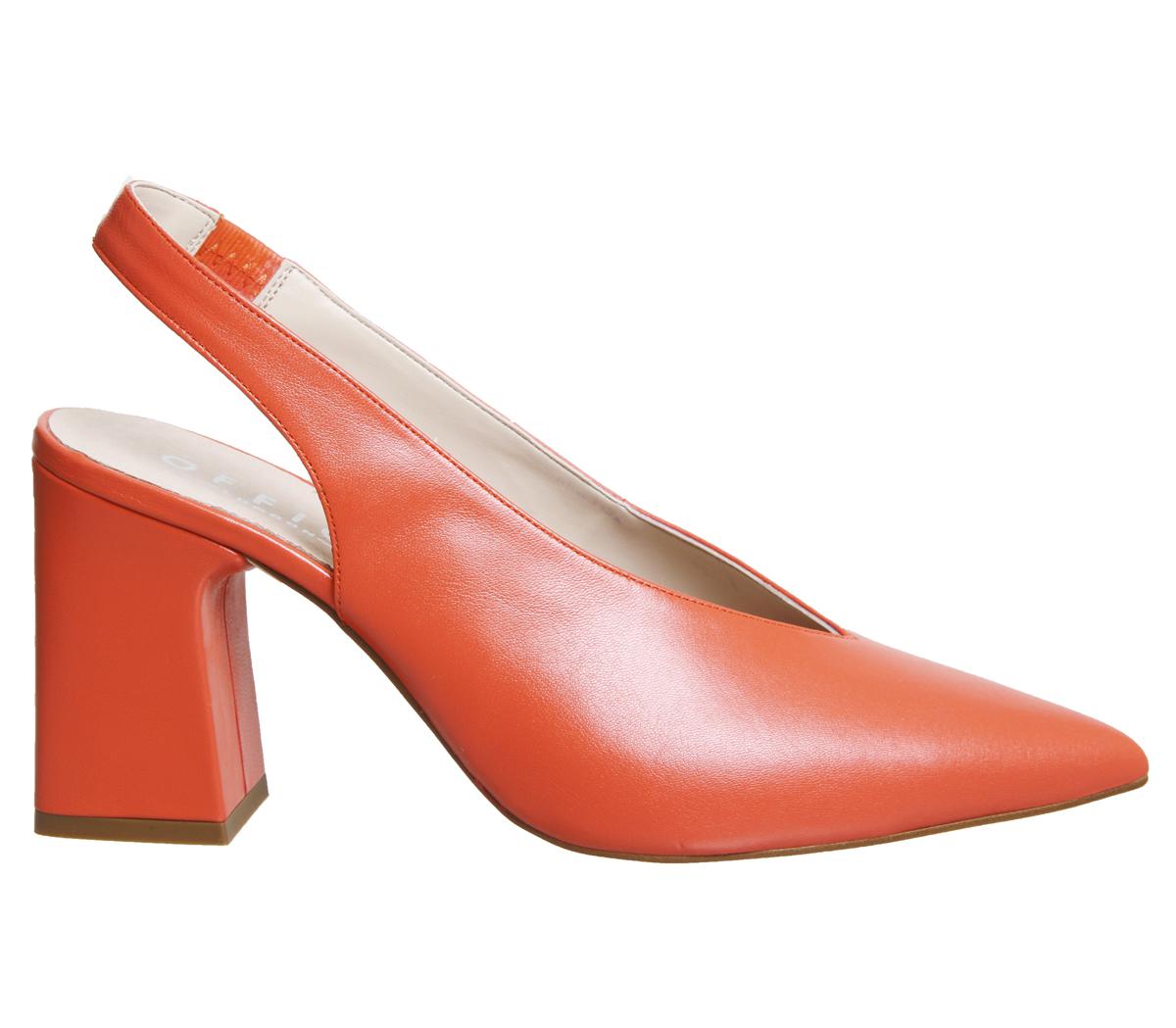 chunky slingback heels