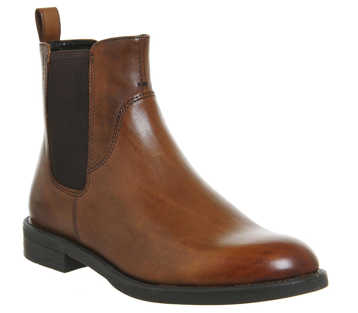 regn ulækkert laver mad Vagabond Amina Chelsea Leather Boots in Cognac (Brown) - Lyst