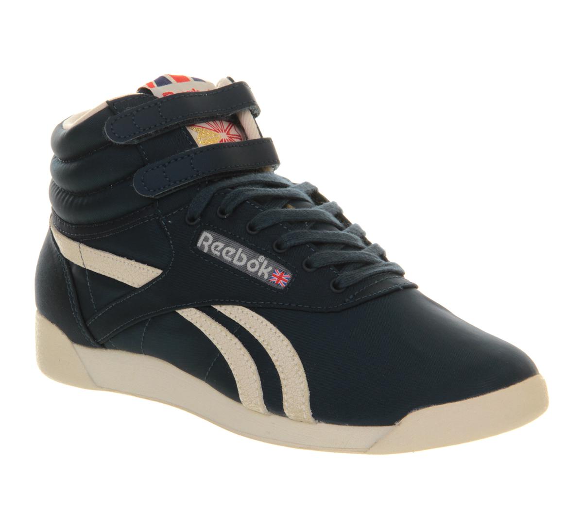 Reebok Freestyle Hi in Navy (Blue) Lyst
